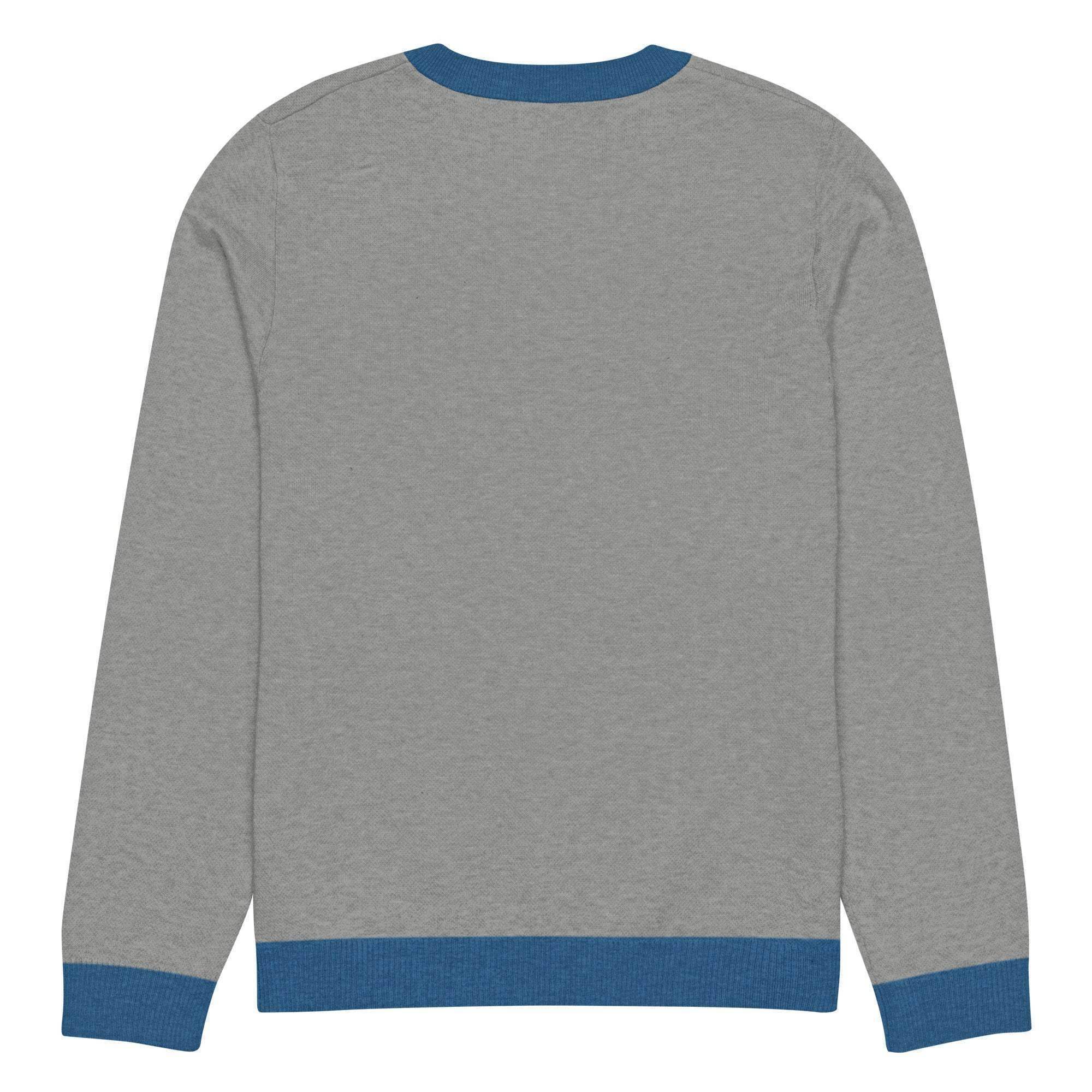White Bitcoin Chain Knitted Crew Sweater - InvestmenTees