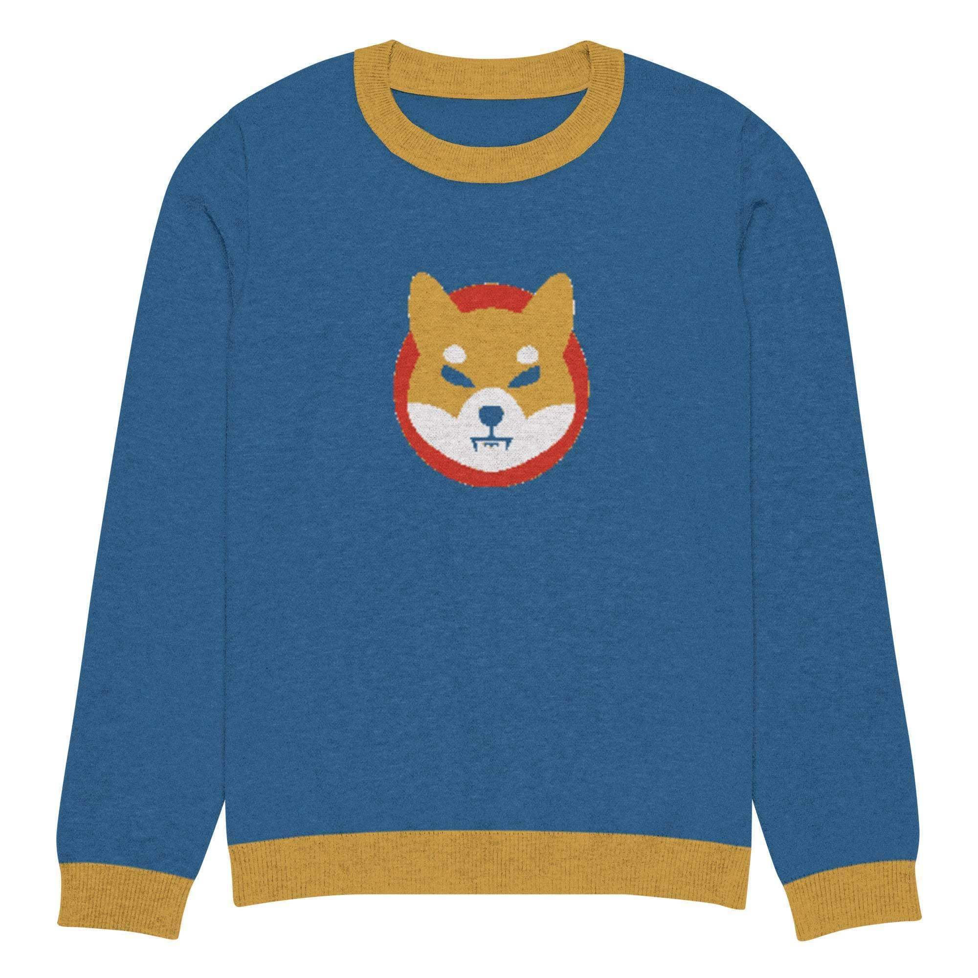 Crypto Shiba Inu Knitted Crew Sweater - InvestmenTees