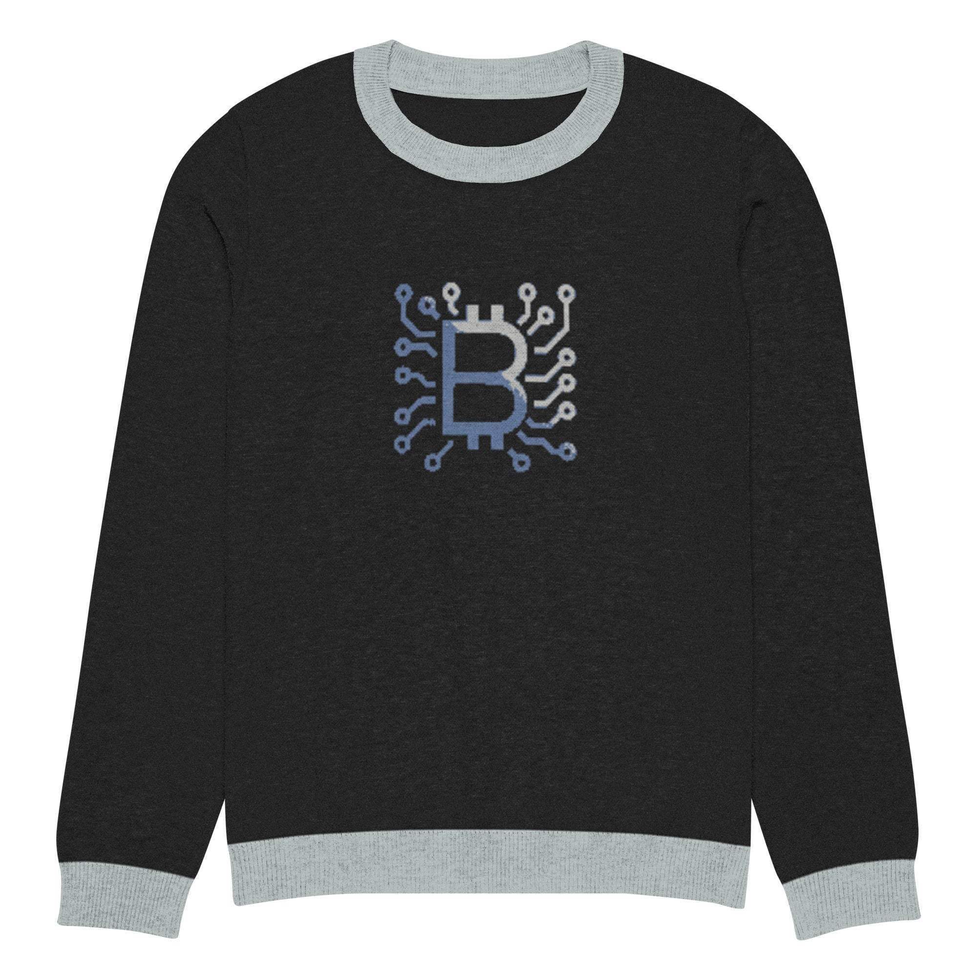 Bitcoin Circuit Knitted Crew Sweater - InvestmenTees
