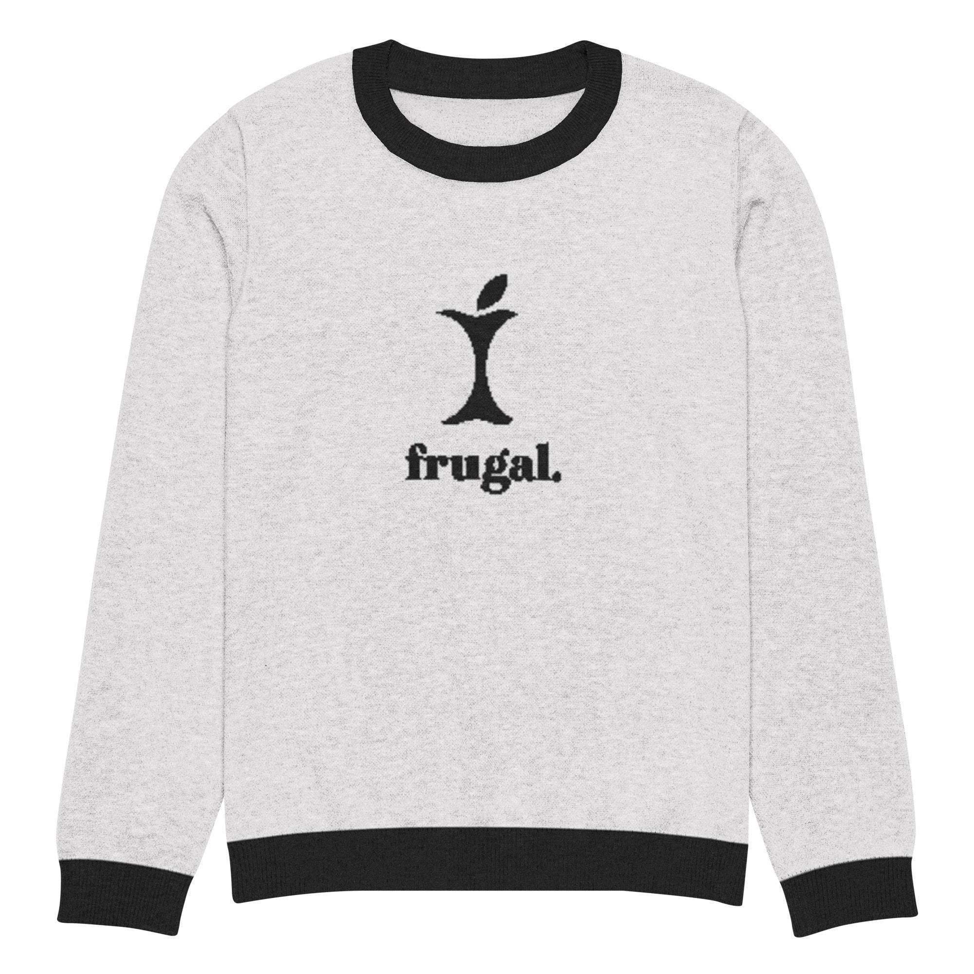 Frugal Recession Crew Knitted Sweater - InvestmenTees