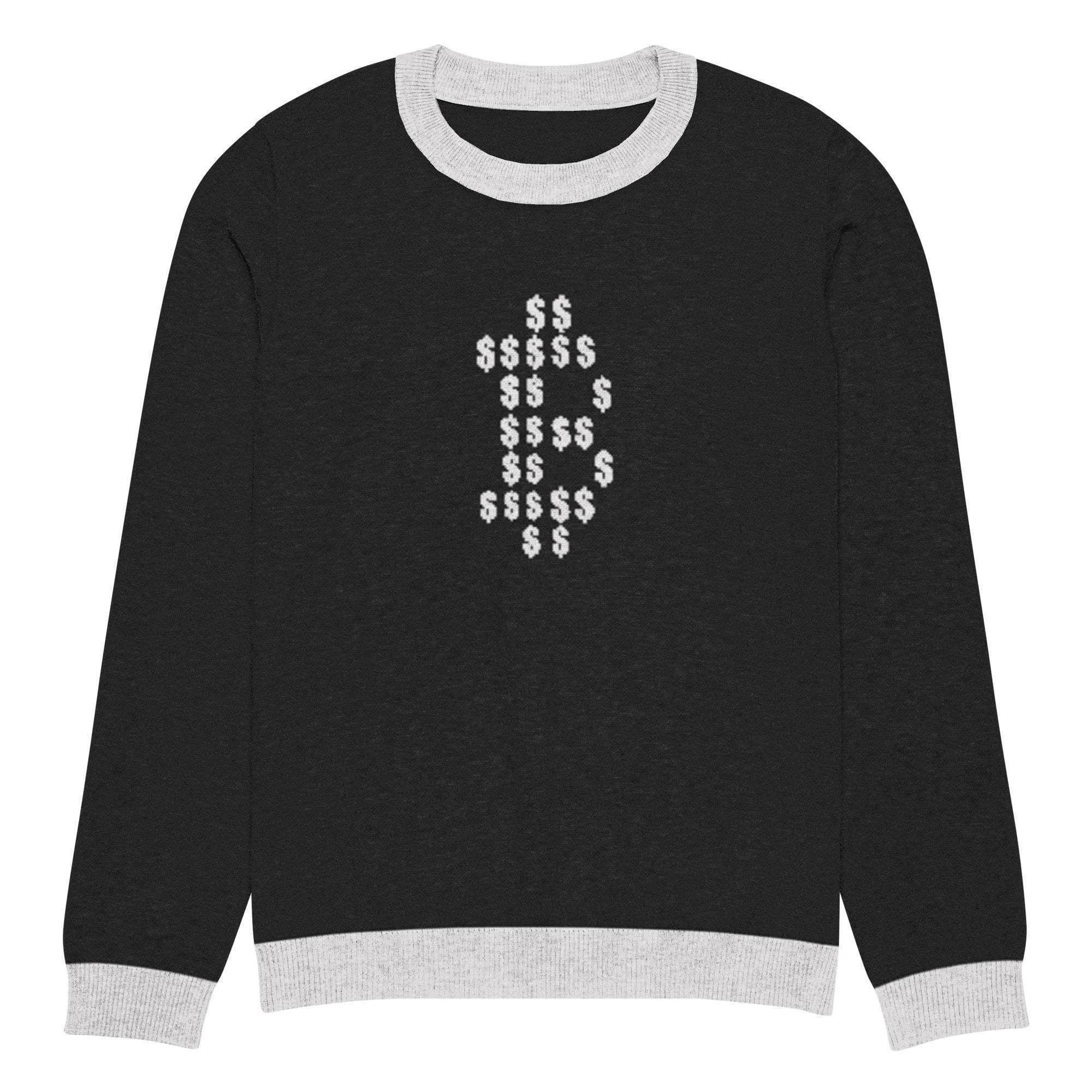 Bitcoin Dollars Crew Knitted Sweater - InvestmenTees
