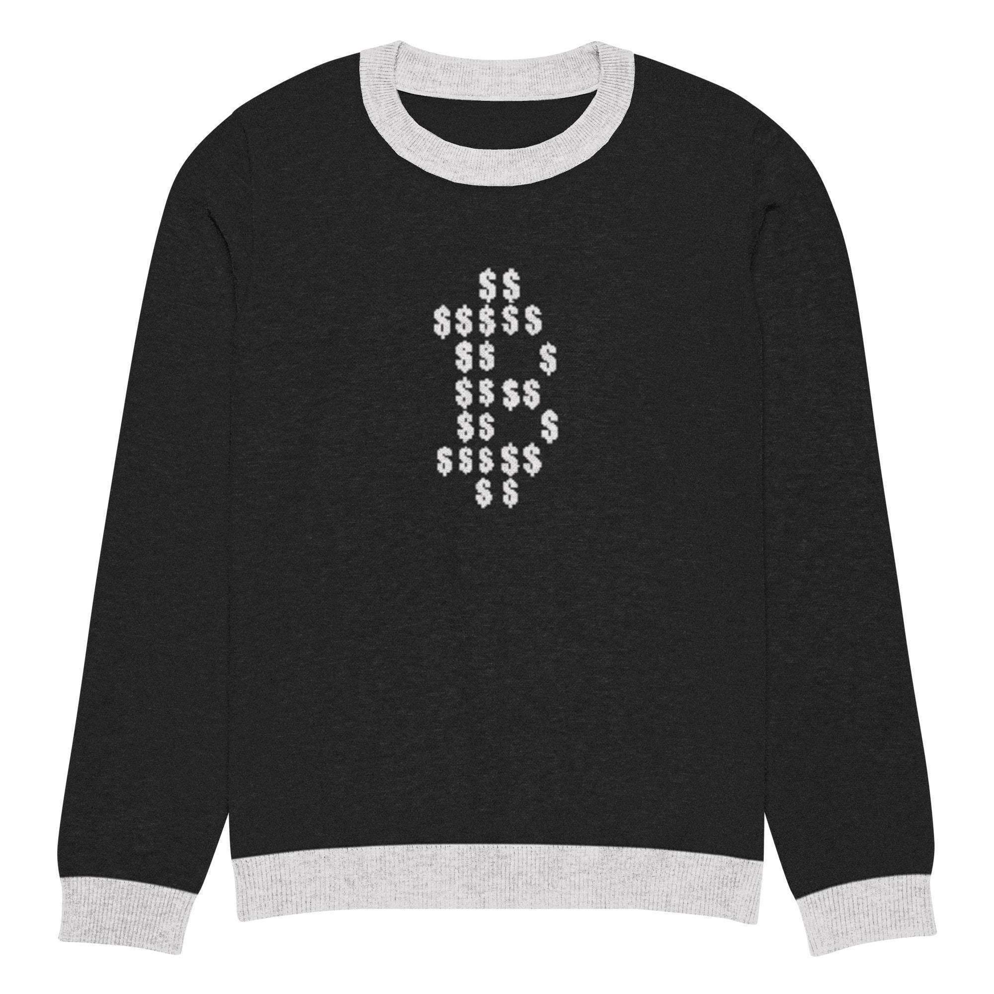 Bitcoin Dollars Crew Knitted Sweater - InvestmenTees