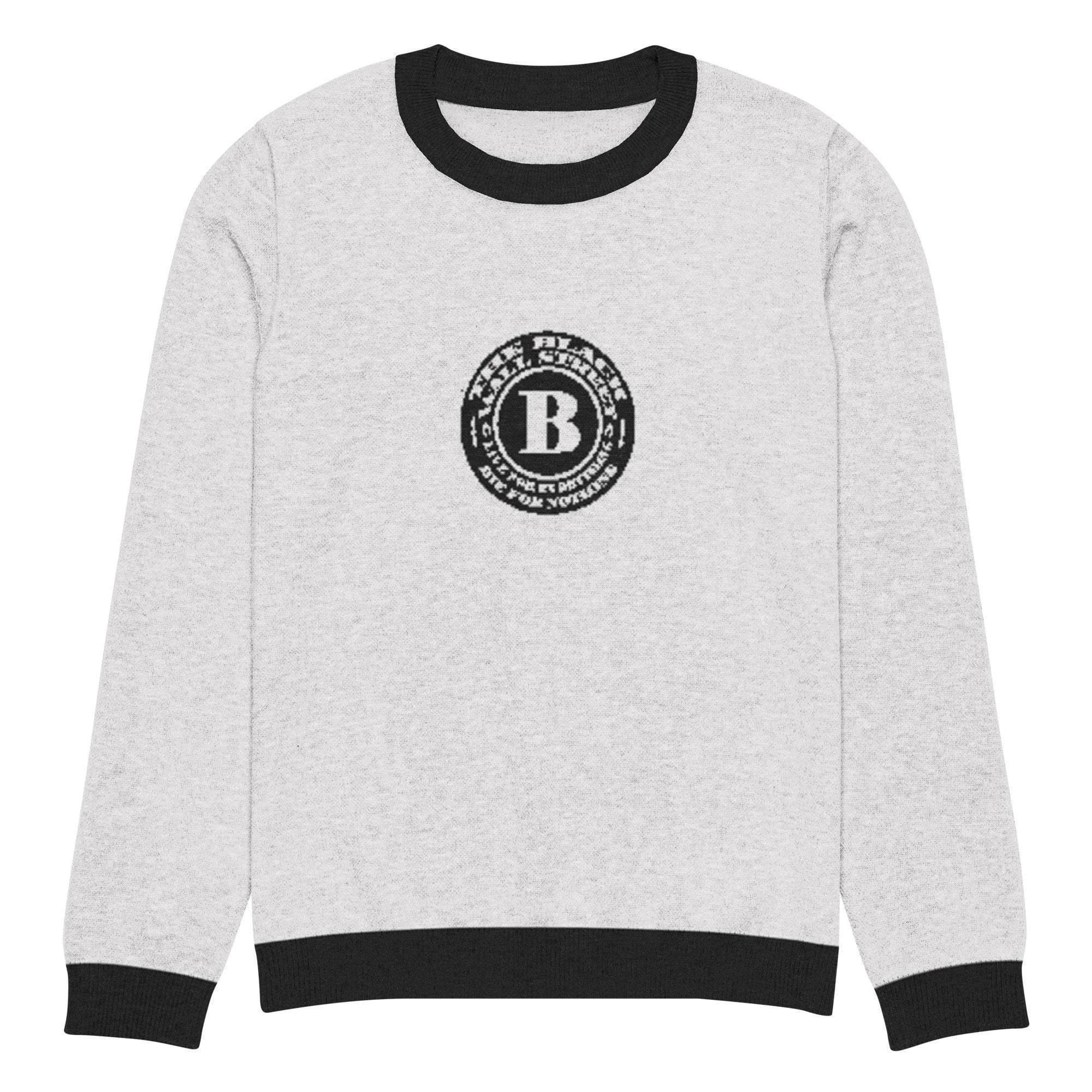 Black Wall Street Crew Knitted Sweater - InvestmenTees