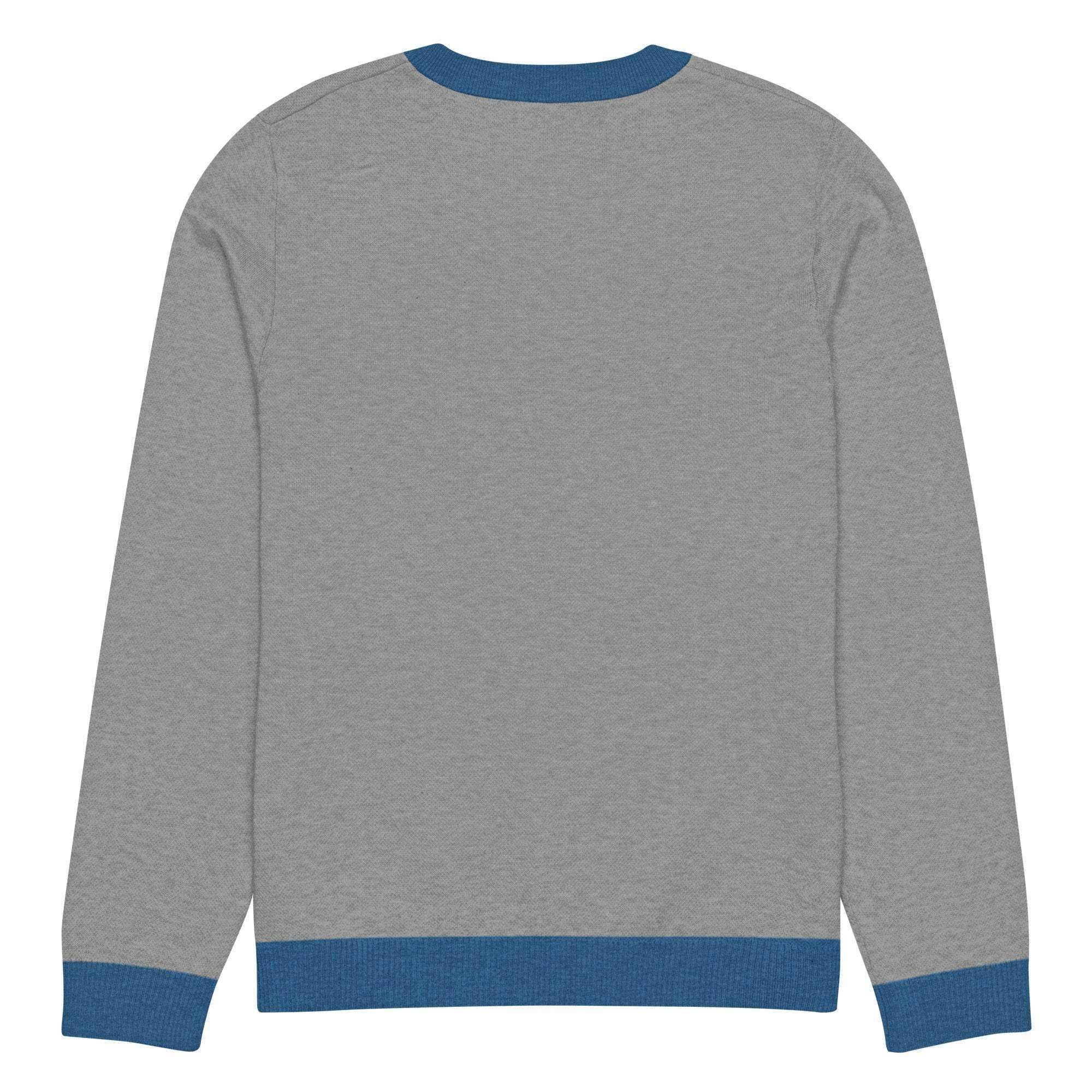 White Bitcoin Chain Knitted Crew Sweater - InvestmenTees