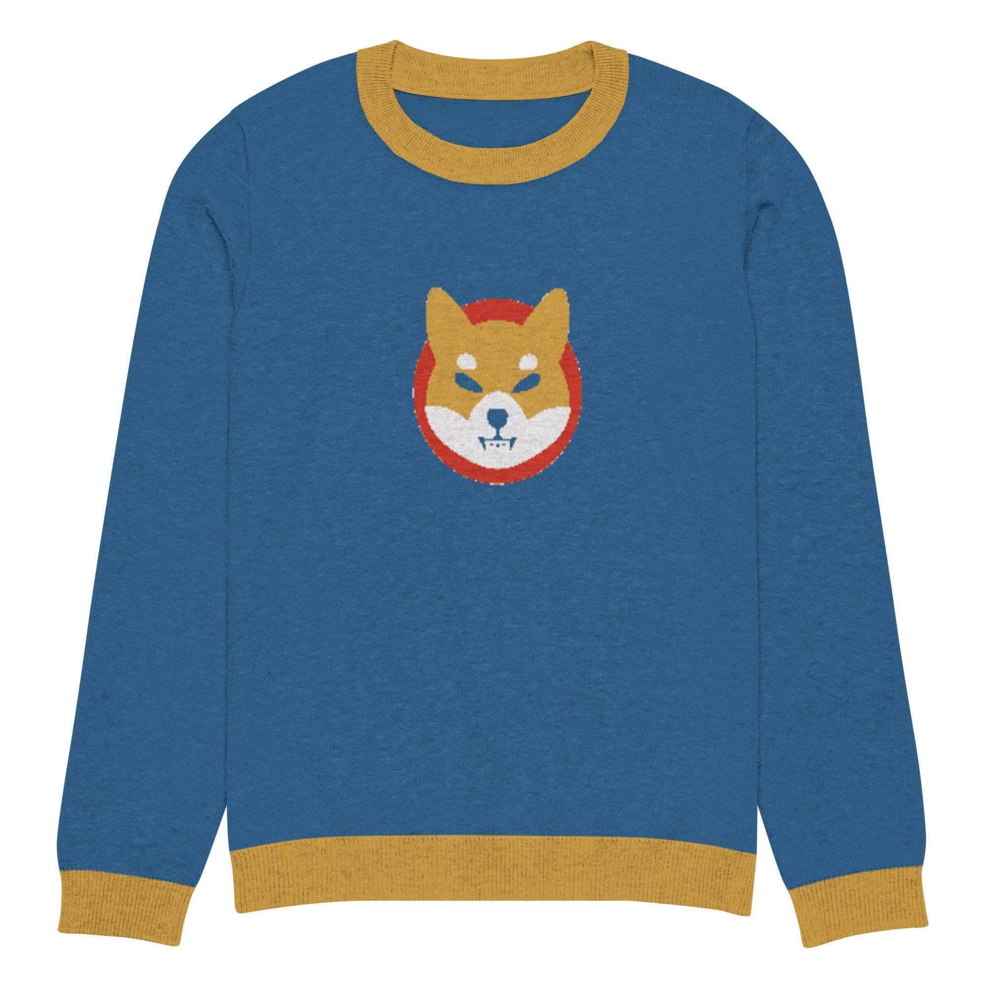 Crypto Shiba Inu Knitted Crew Sweater - InvestmenTees