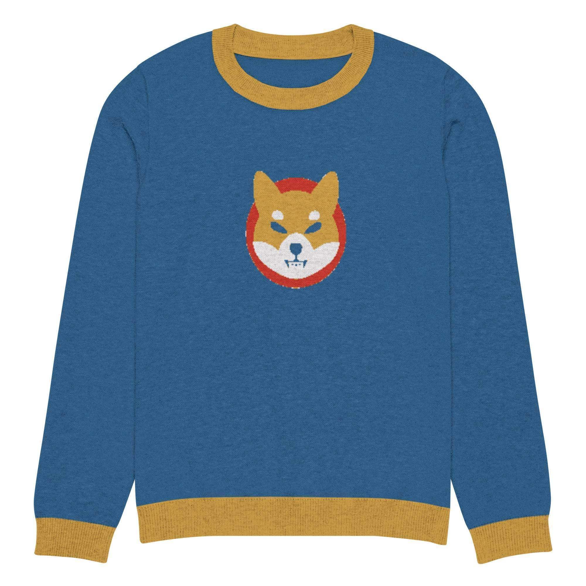 Crypto Shiba Inu Knitted Crew Sweater - InvestmenTees