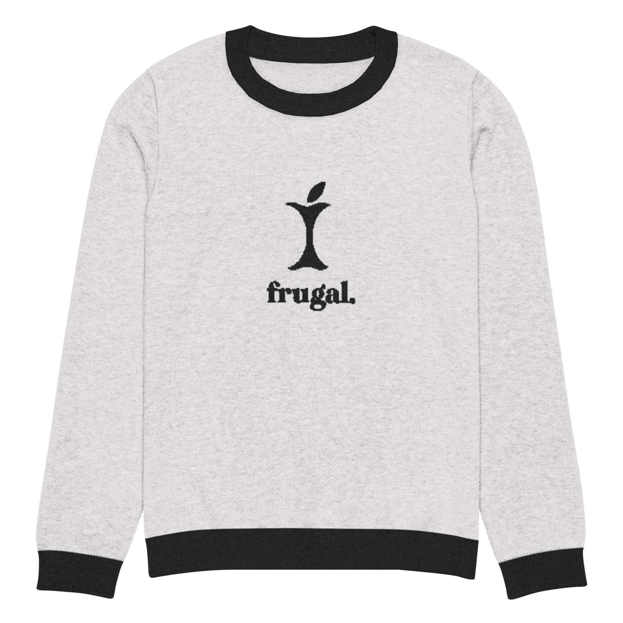 Frugal Recession Crew Knitted Sweater - InvestmenTees
