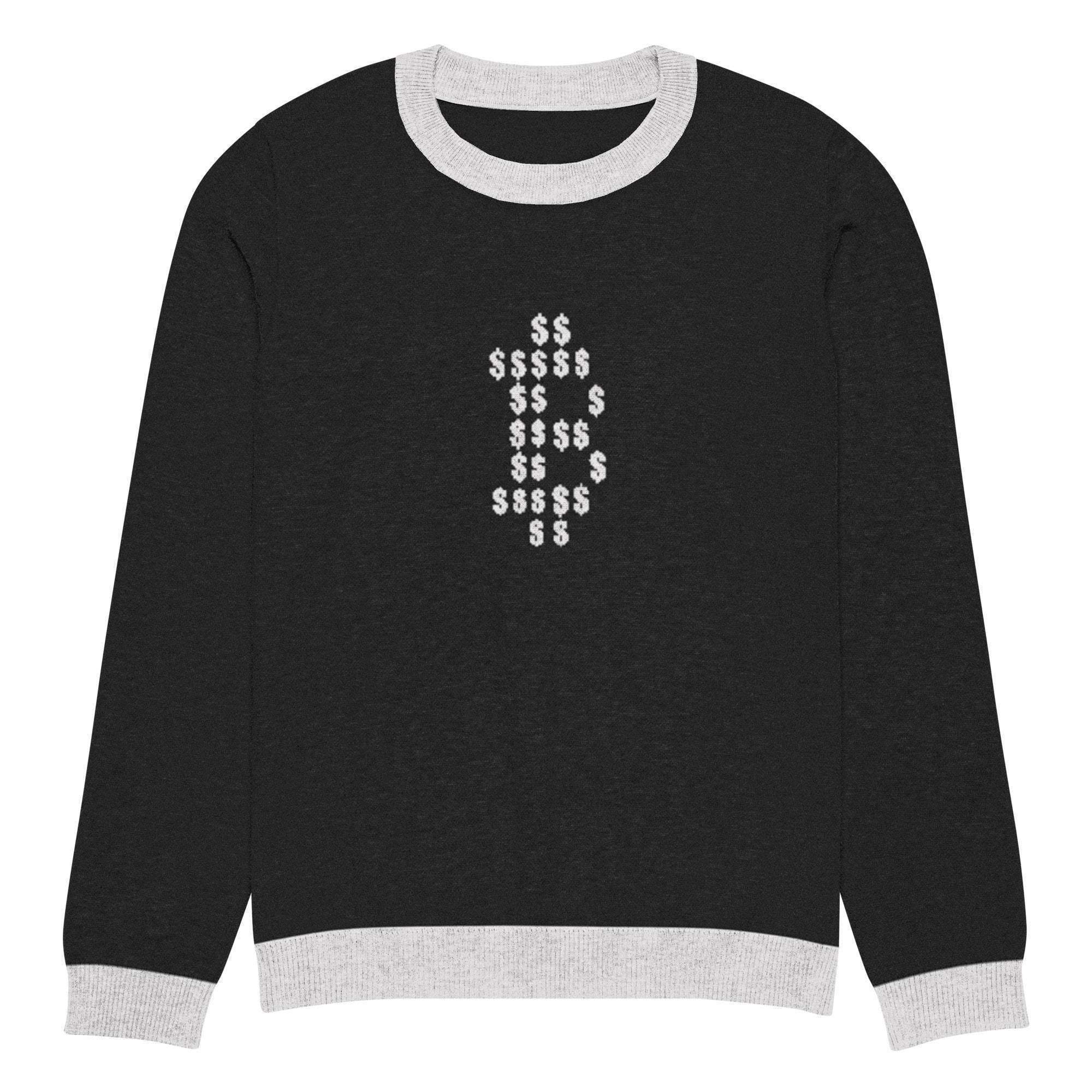 Bitcoin Dollars Crew Knitted Sweater - InvestmenTees