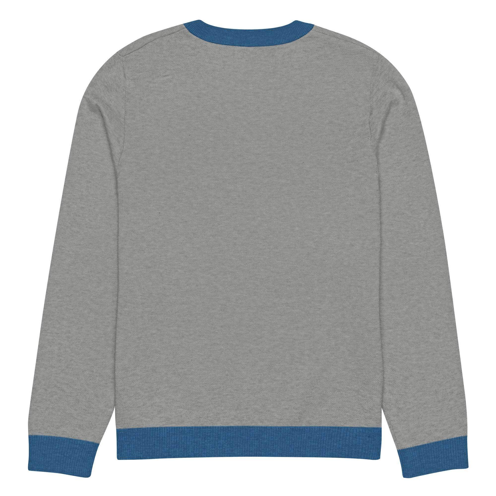 White Bitcoin Chain Knitted Crew Sweater - InvestmenTees