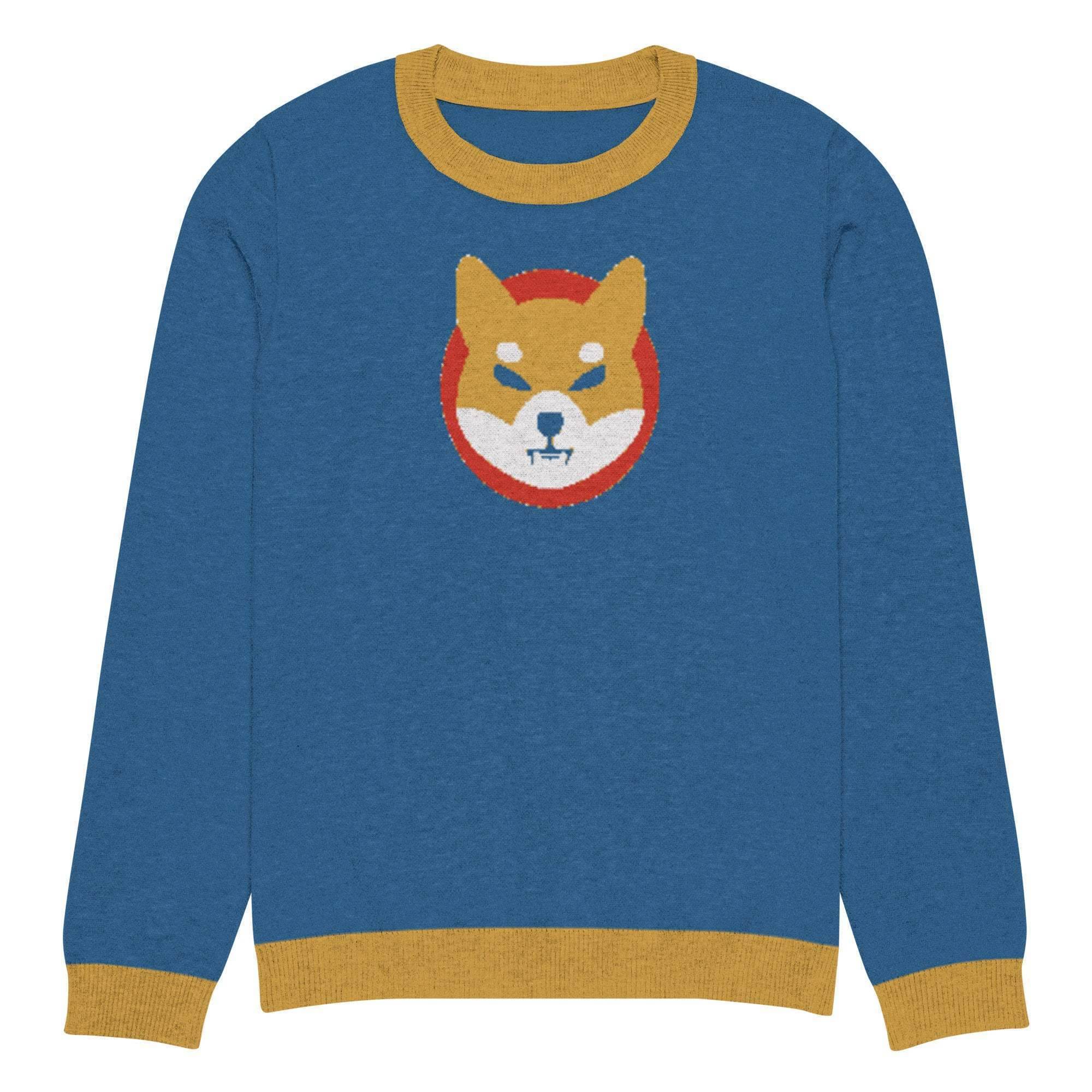 Crypto Shiba Inu Knitted Crew Sweater - InvestmenTees