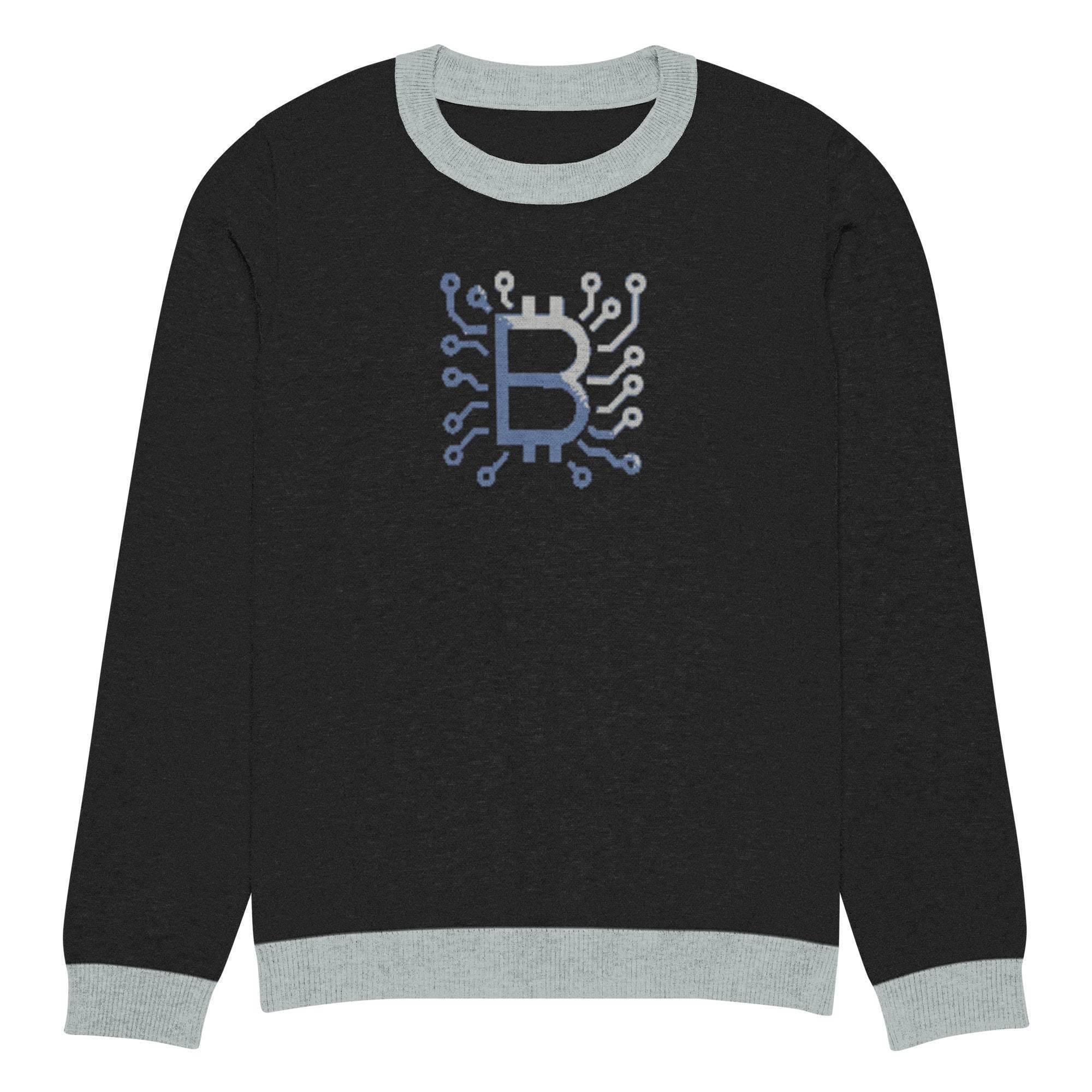 Bitcoin Circuit Knitted Crew Sweater - InvestmenTees