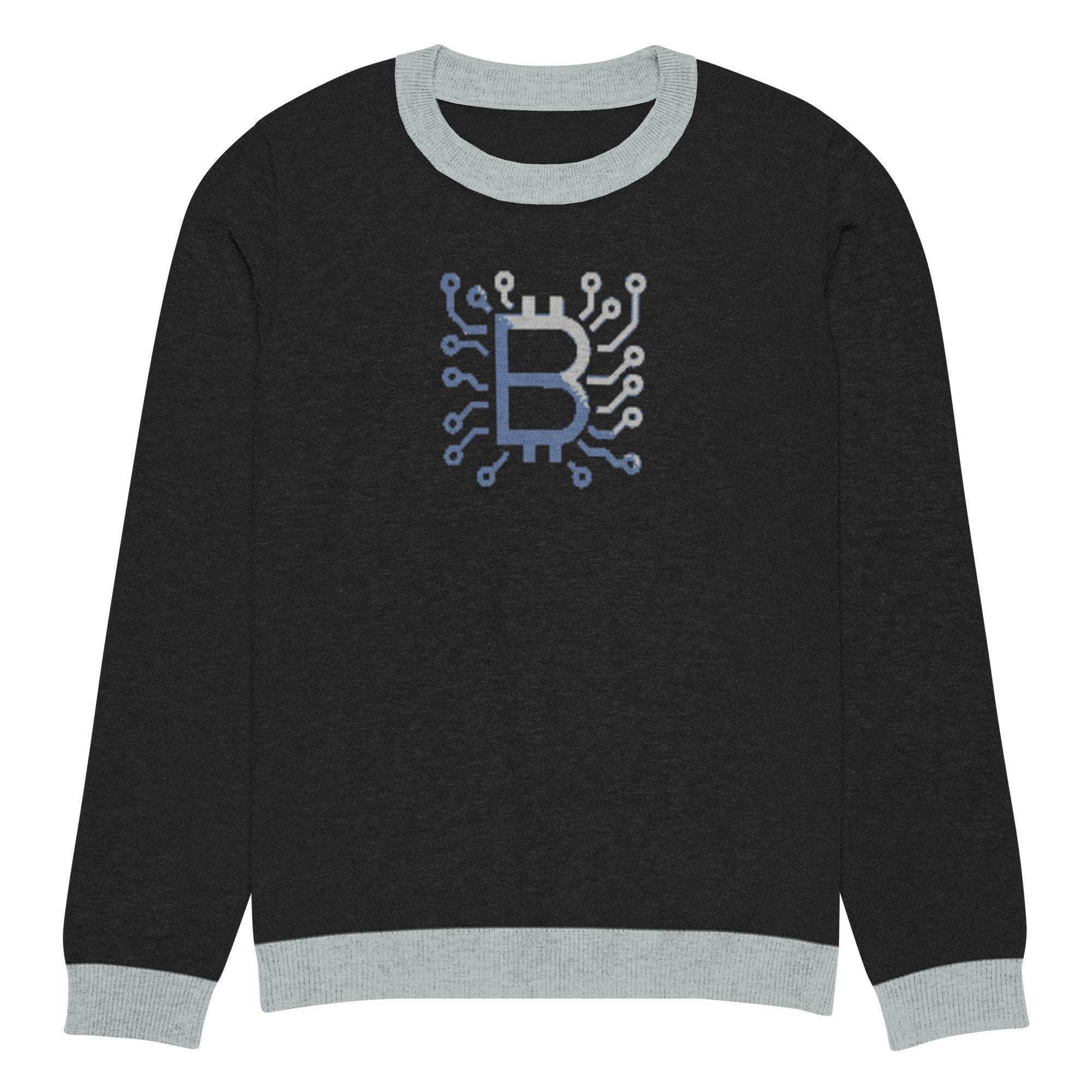 Bitcoin Circuit Knitted Crew Sweater - InvestmenTees