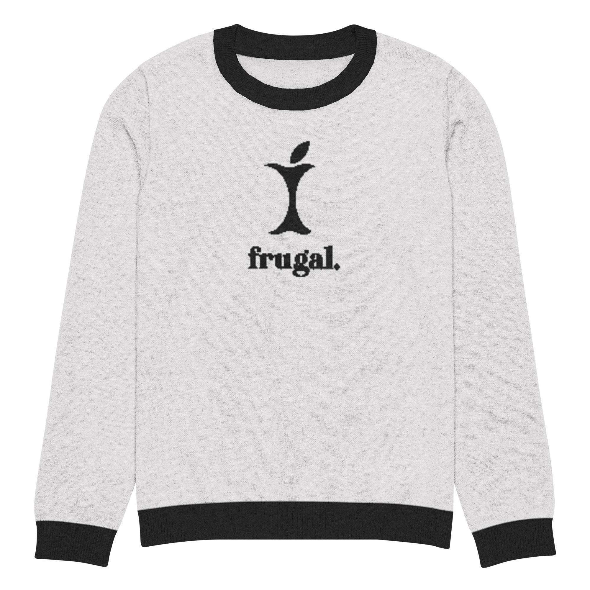 Frugal Recession Crew Knitted Sweater - InvestmenTees