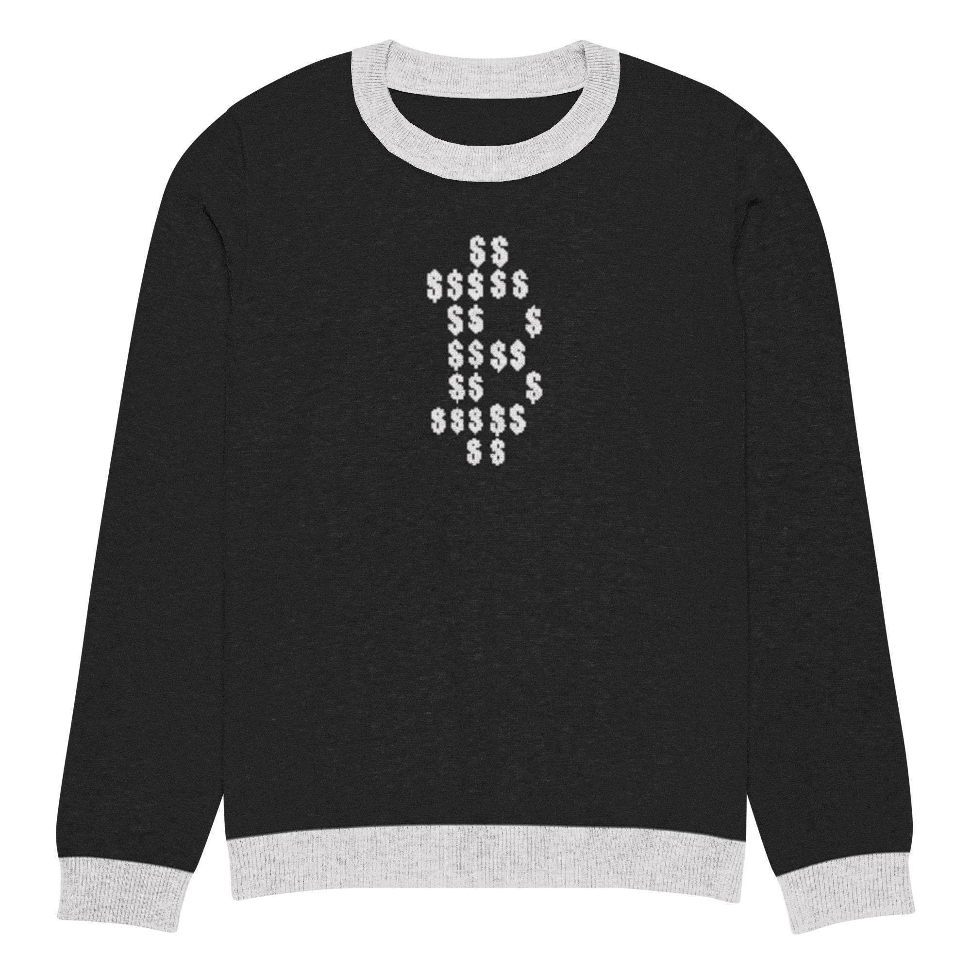 Bitcoin Dollars Crew Knitted Sweater - InvestmenTees