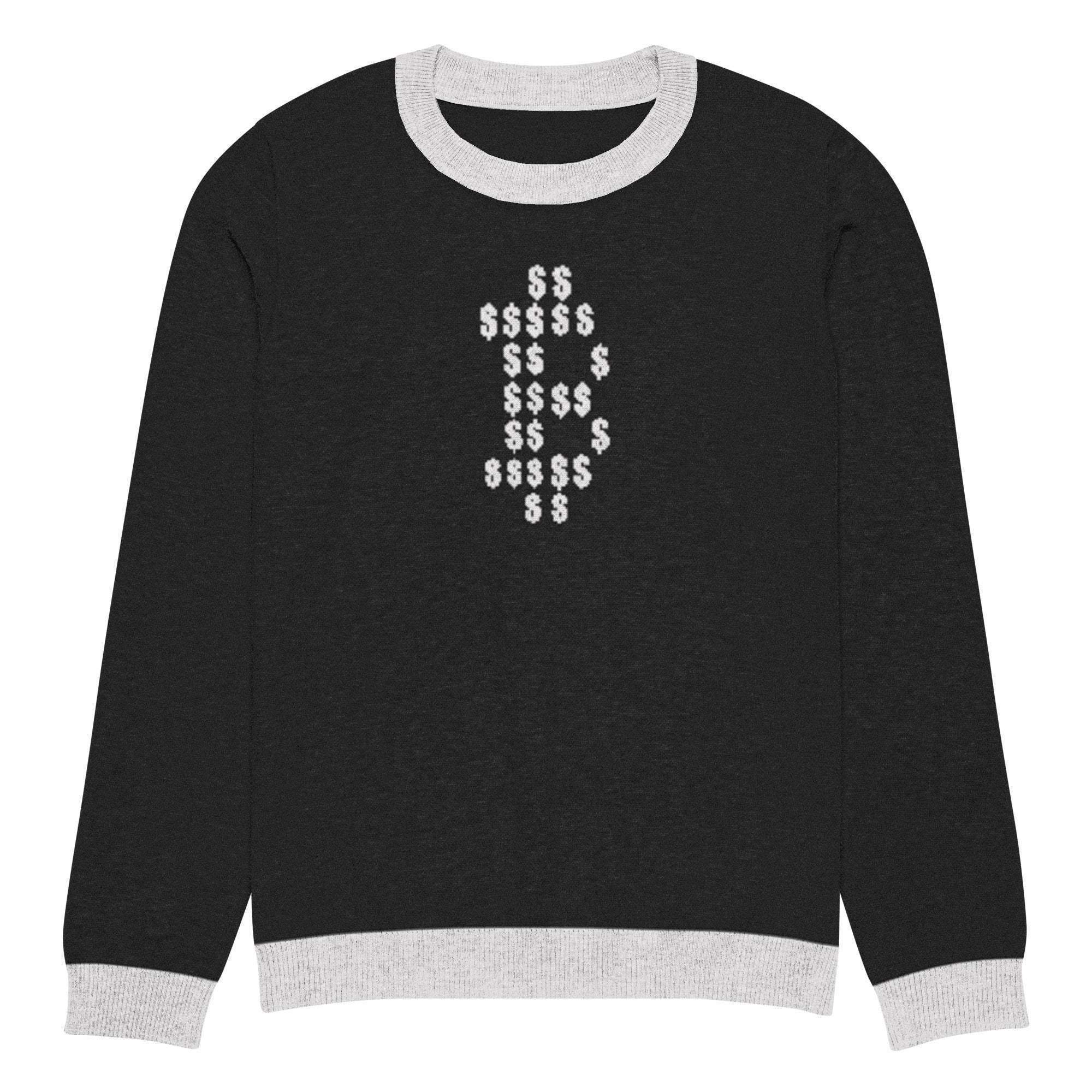 Bitcoin Dollars Crew Knitted Sweater - InvestmenTees