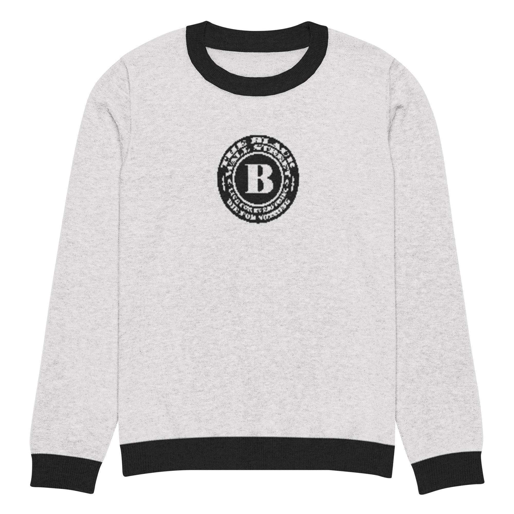 Black Wall Street Crew Knitted Sweater - InvestmenTees