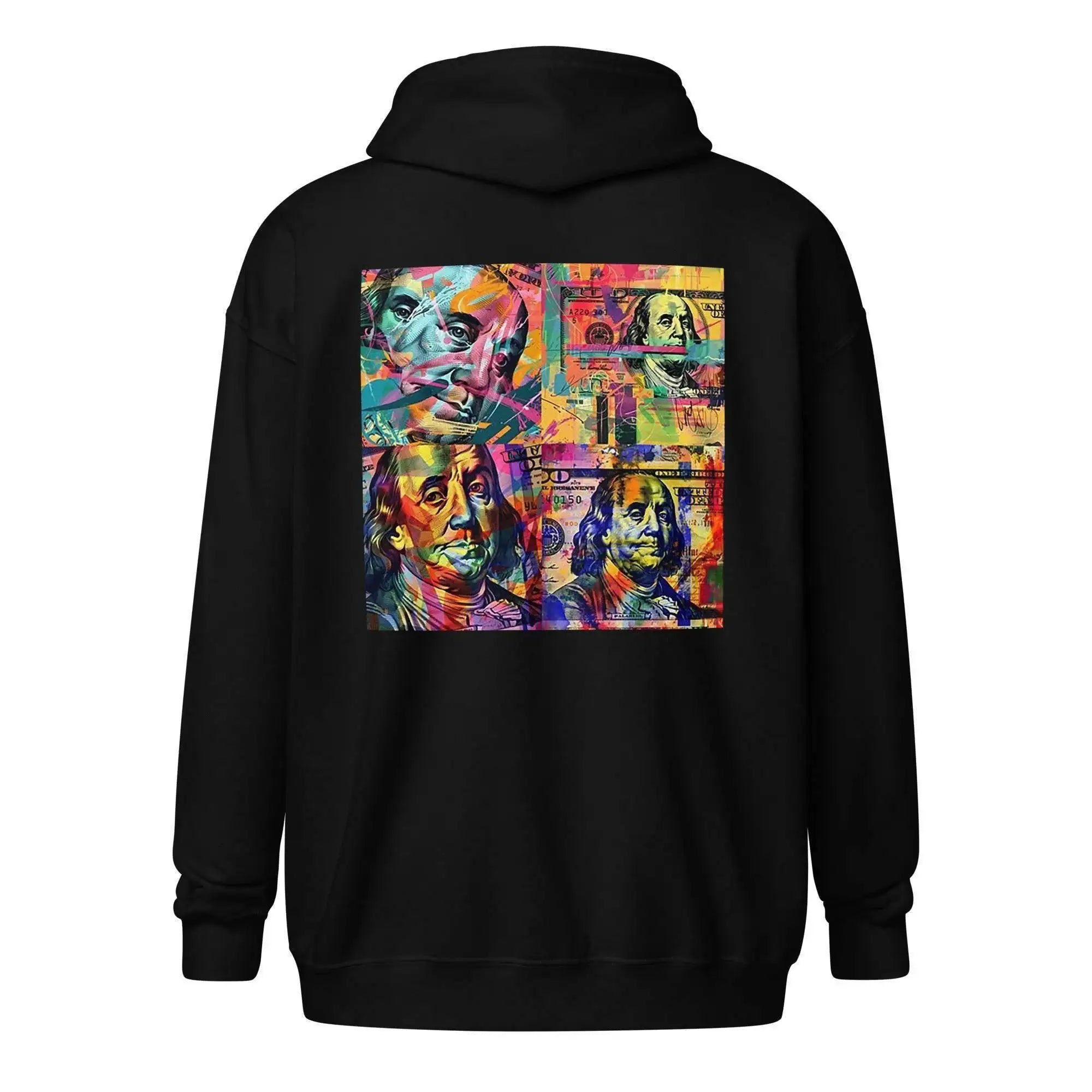 Colorful Benjamins Zip Up Hoodie - InvestmenTees