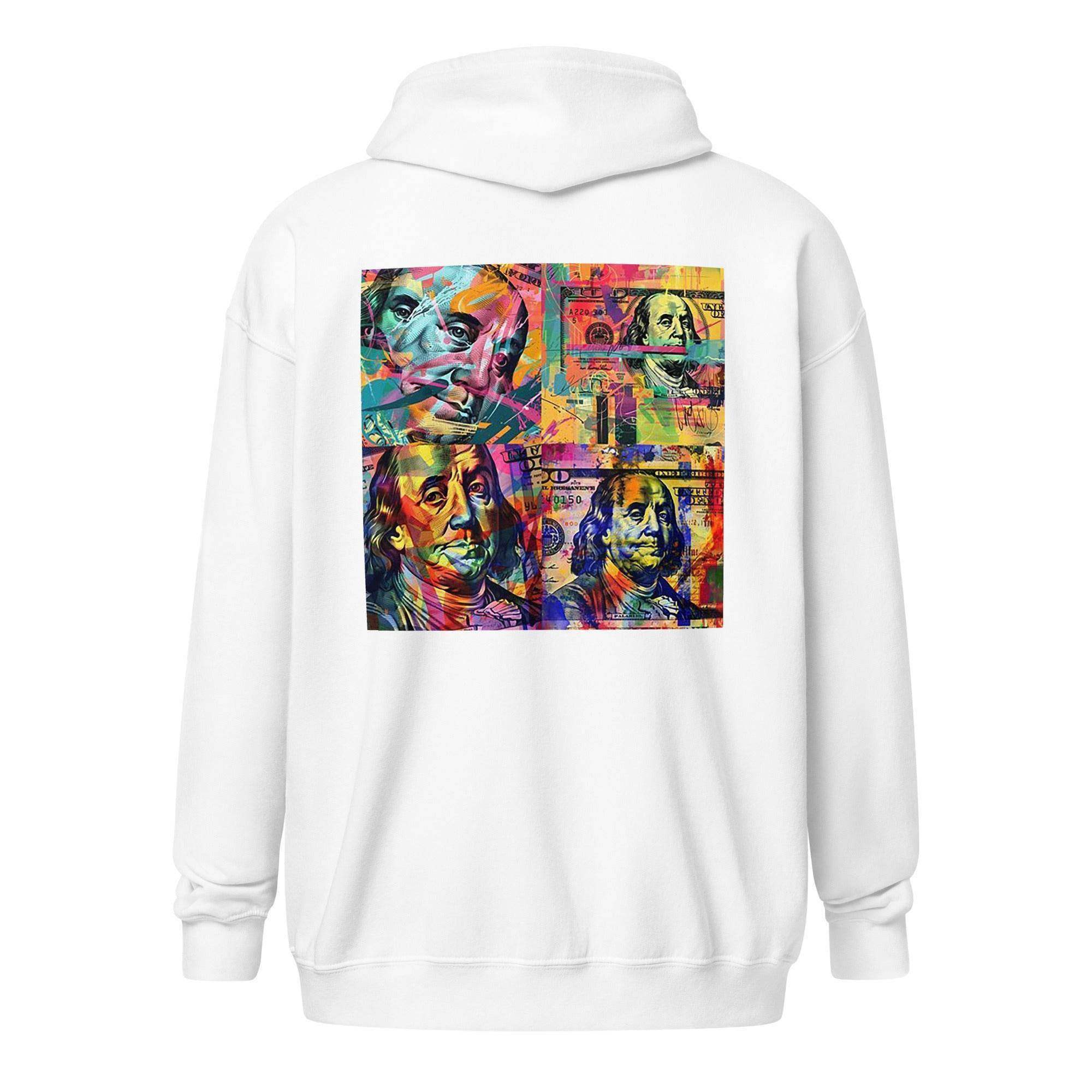 Colorful Benjamins Zip Up Hoodie - InvestmenTees