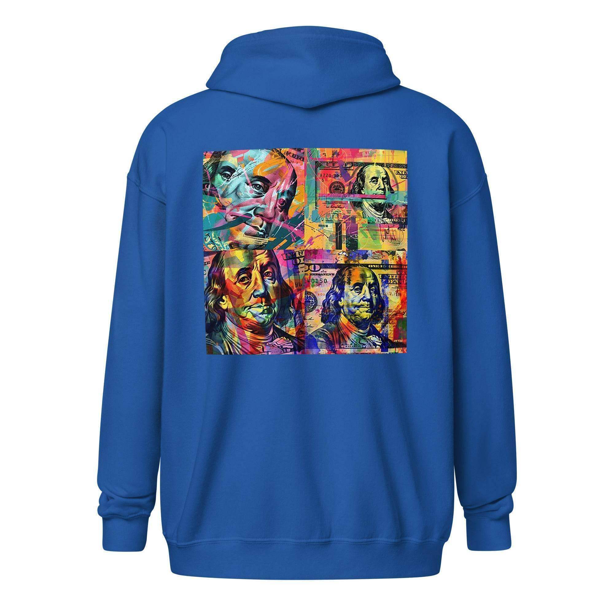 Colorful Benjamins Zip Up Hoodie - InvestmenTees