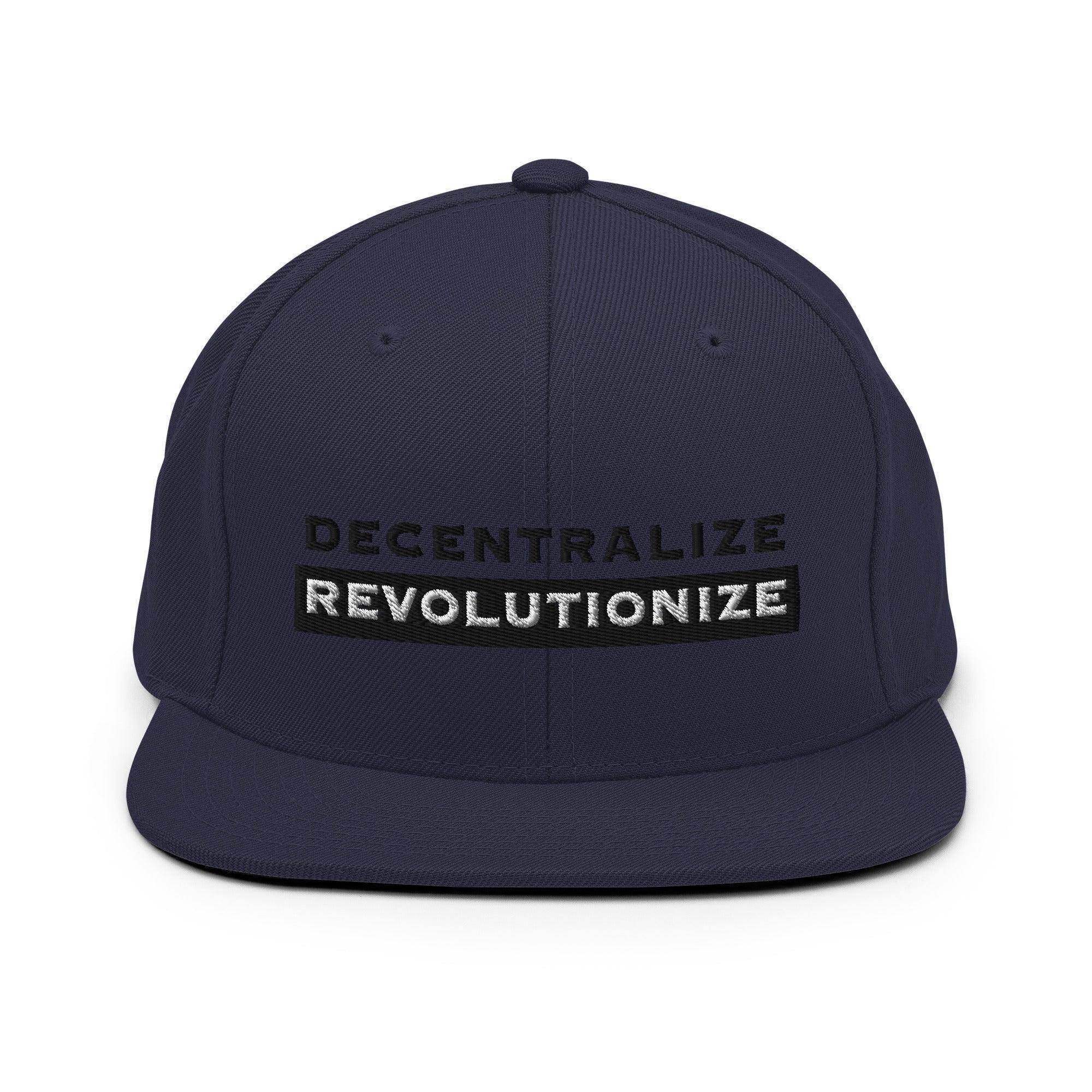 Decentralize | Revolutionize Snapback Hat - InvestmenTees