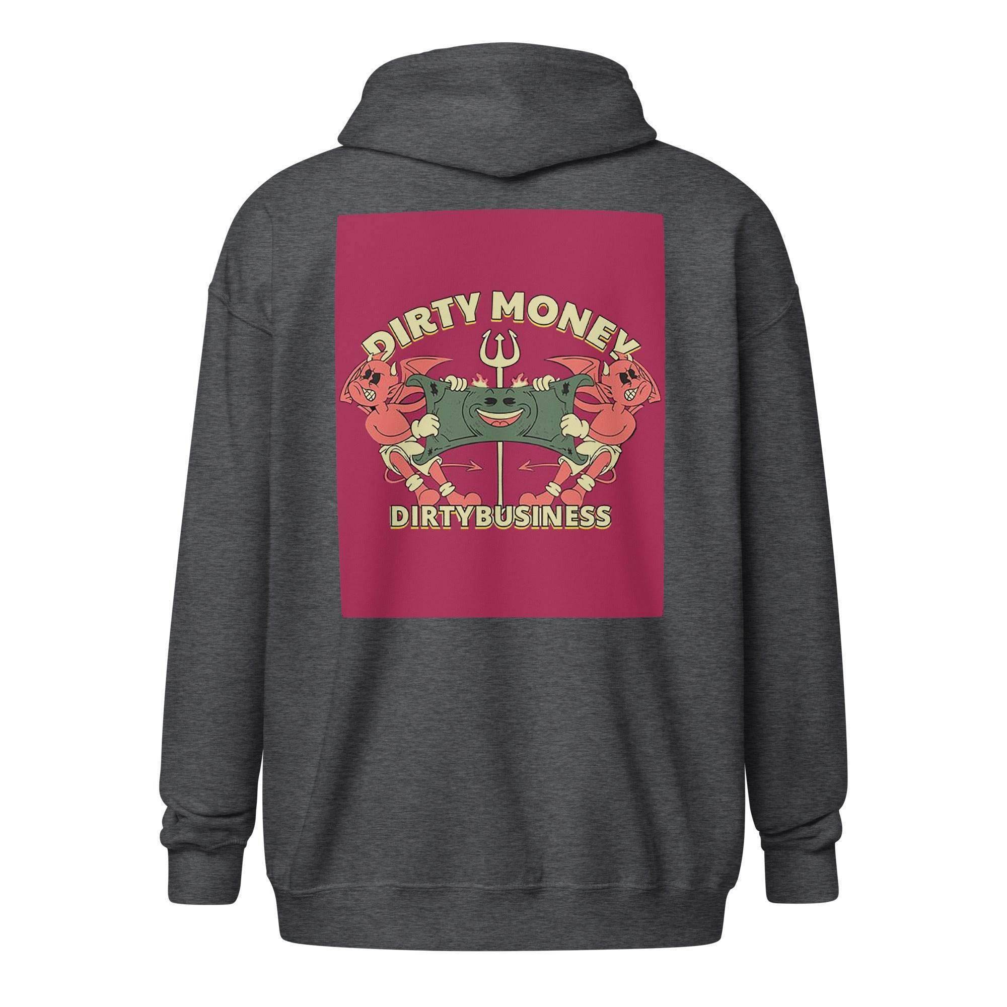 Dirty Money Zip Up Hoodie - InvestmenTees