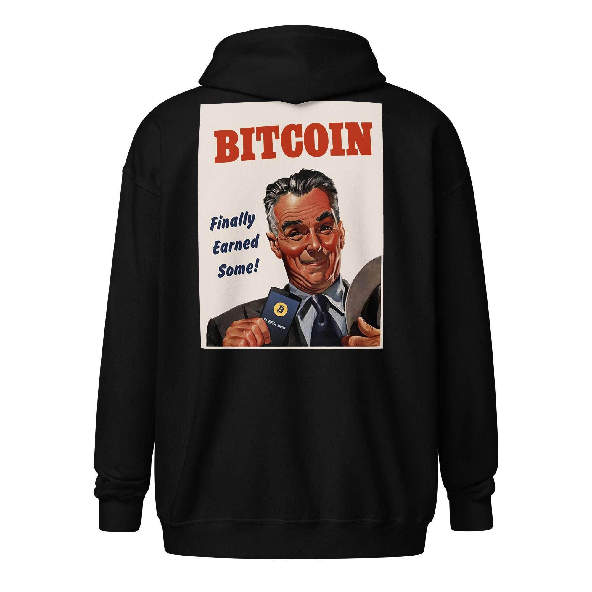 Earned Some Bitcoin Zip Up Hoodie - InvestmenTees