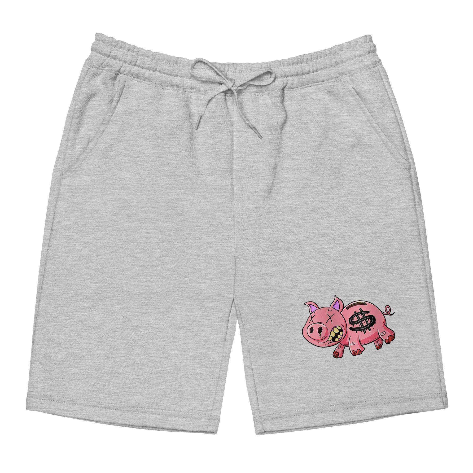Evil Piggy Bank Fleece Shorts - InvestmenTees