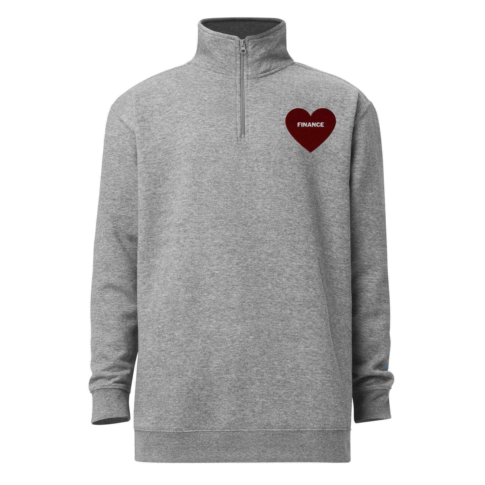 Finance Heart Fleece Pullover - InvestmenTees