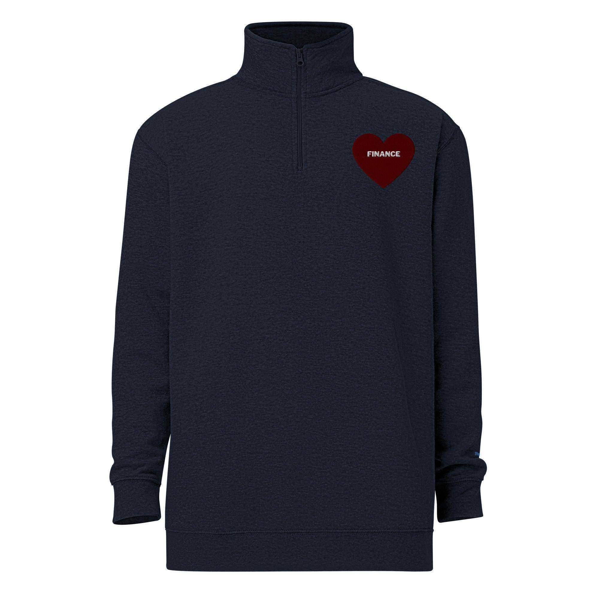 Finance Heart Fleece Pullover - InvestmenTees