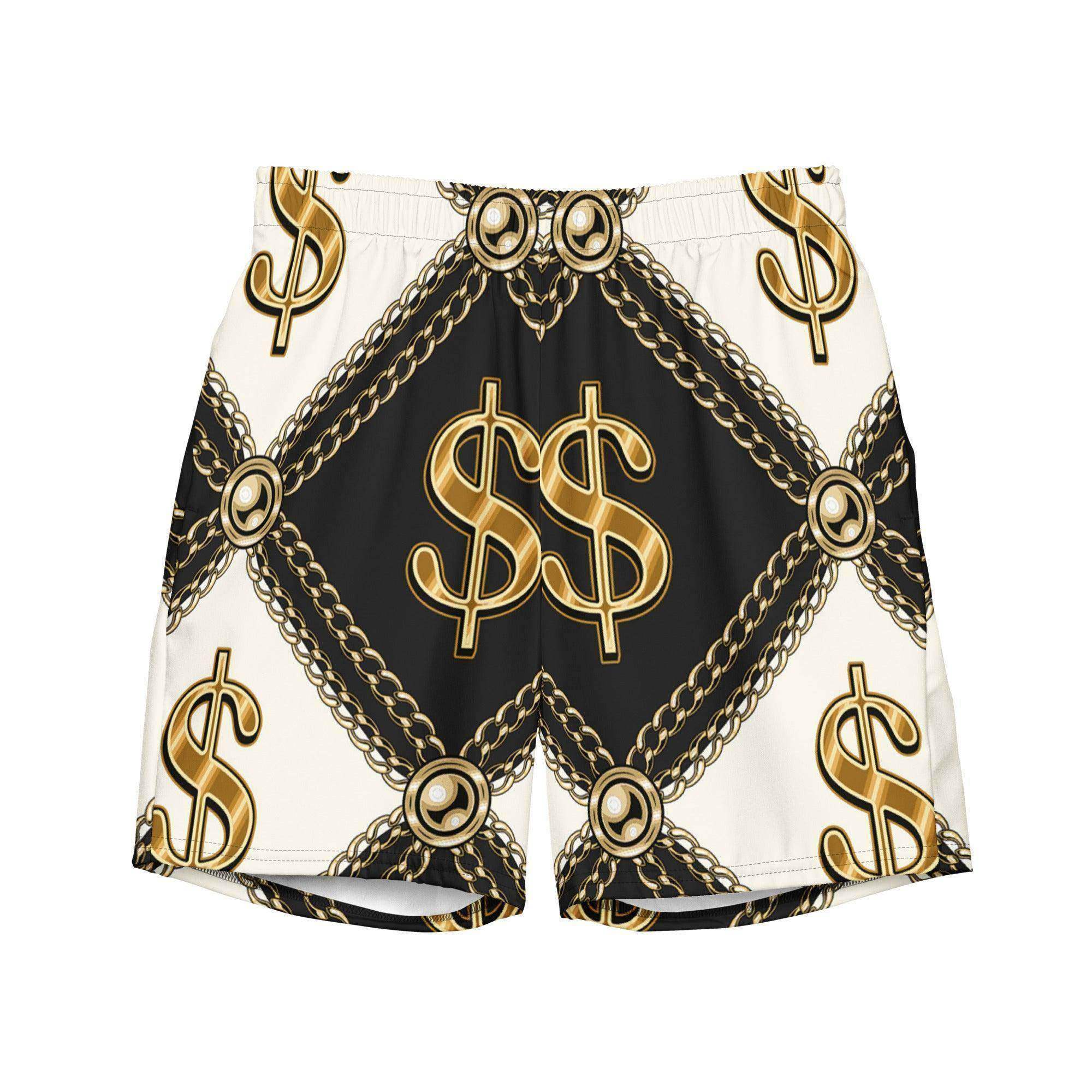 Gold Money Links Swim Trunks - InvestmenTees