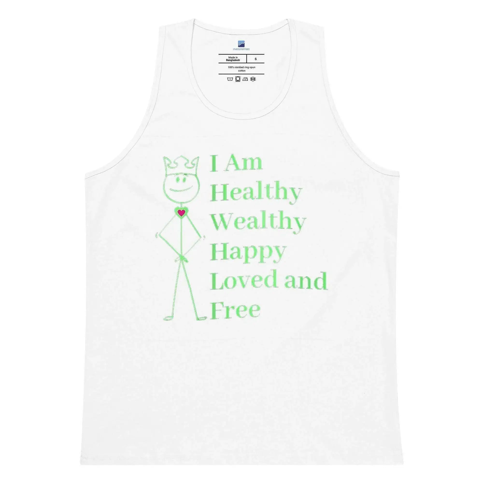 Healthy | Wealthy | Happy | Loved | Free Tank Top - InvestmenTees
