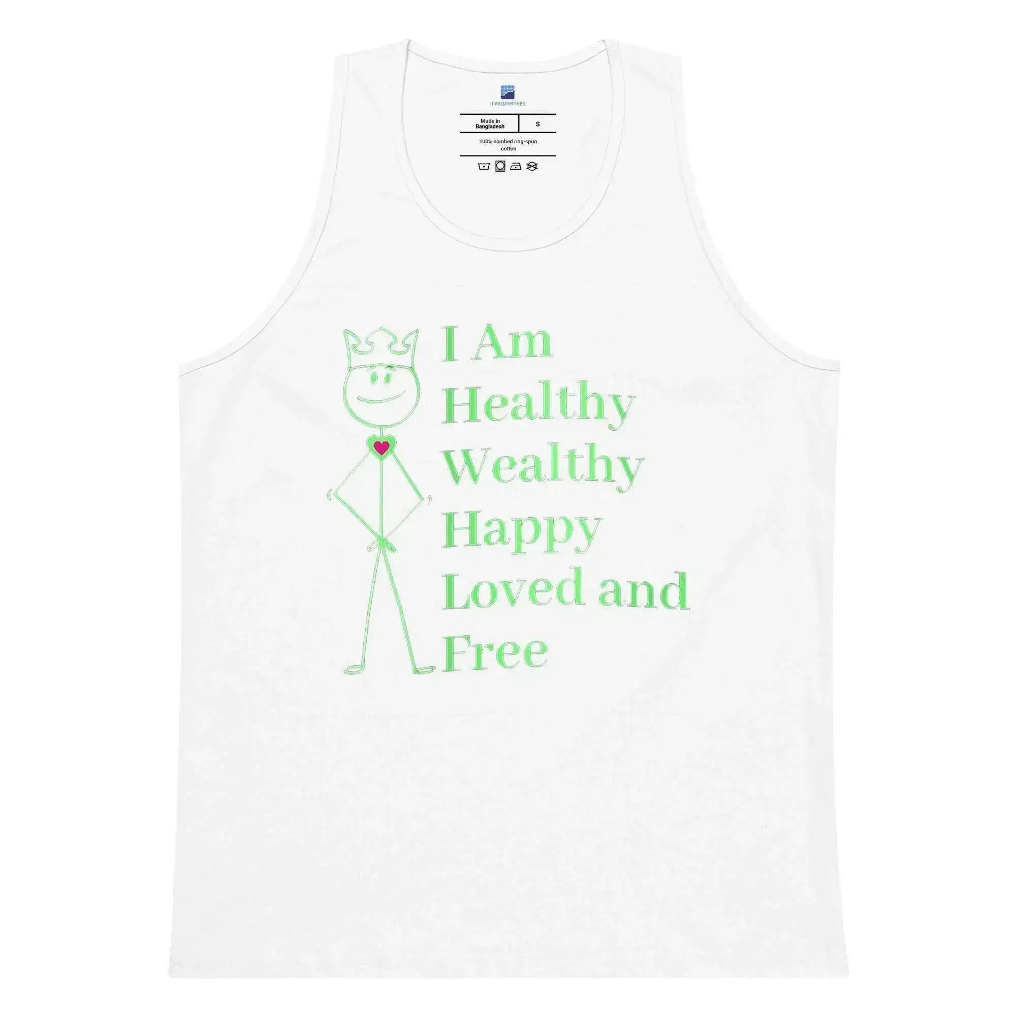Healthy | Wealthy | Happy | Loved | Free Tank Top - InvestmenTees