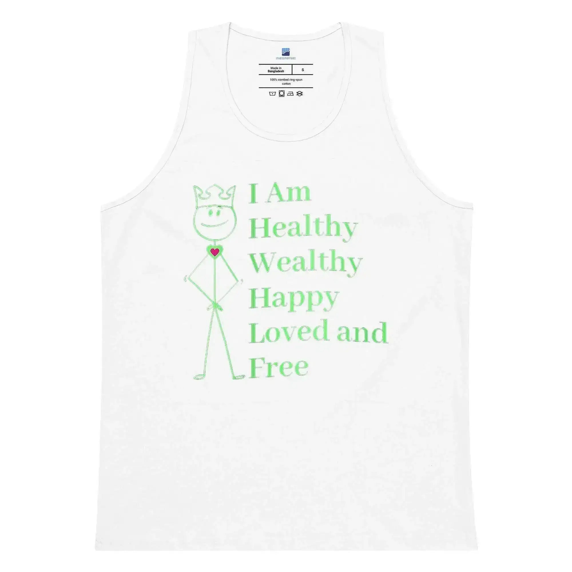 Healthy | Wealthy | Happy | Loved | Free Tank Top - InvestmenTees