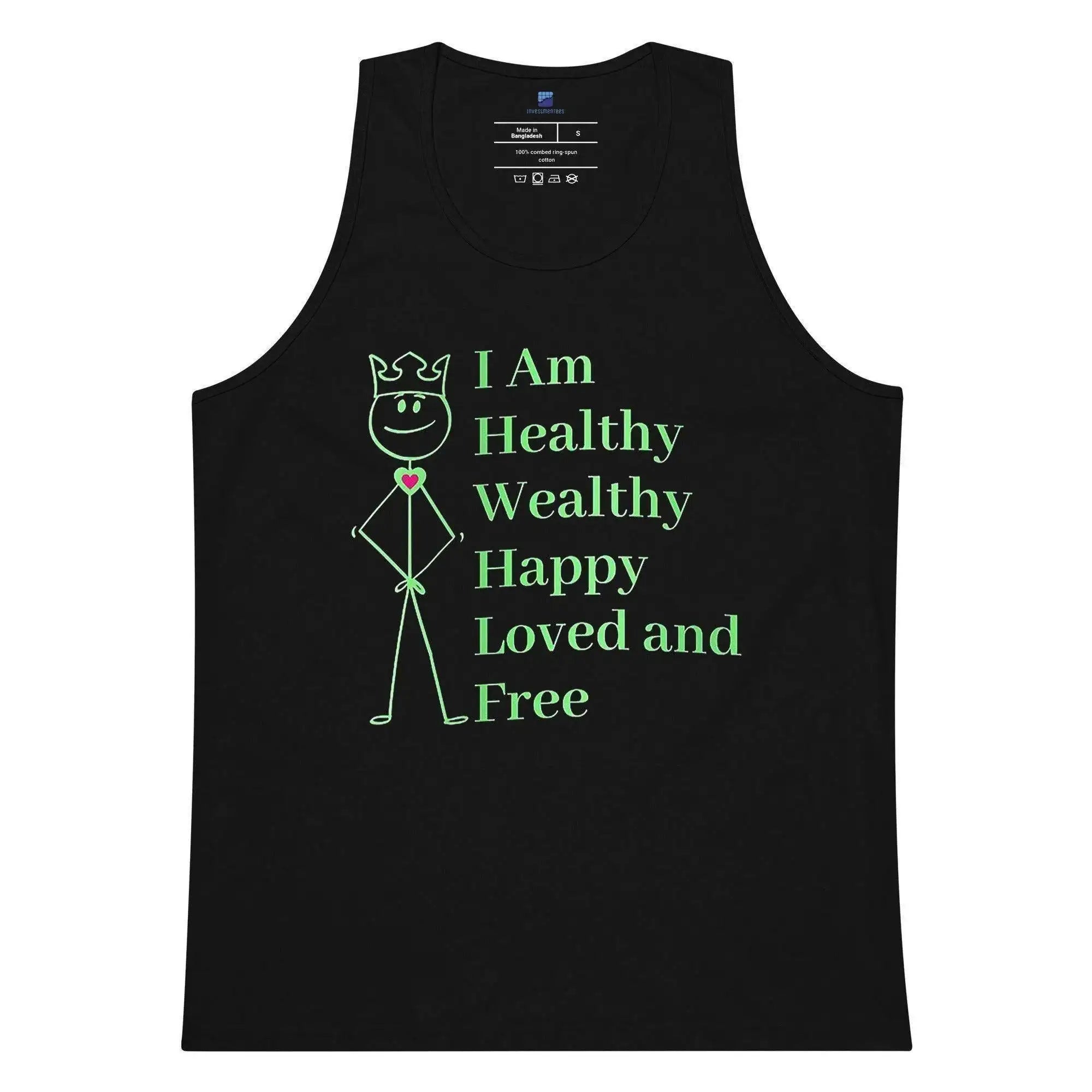 Healthy | Wealthy | Happy | Loved | Free Tank Top - InvestmenTees