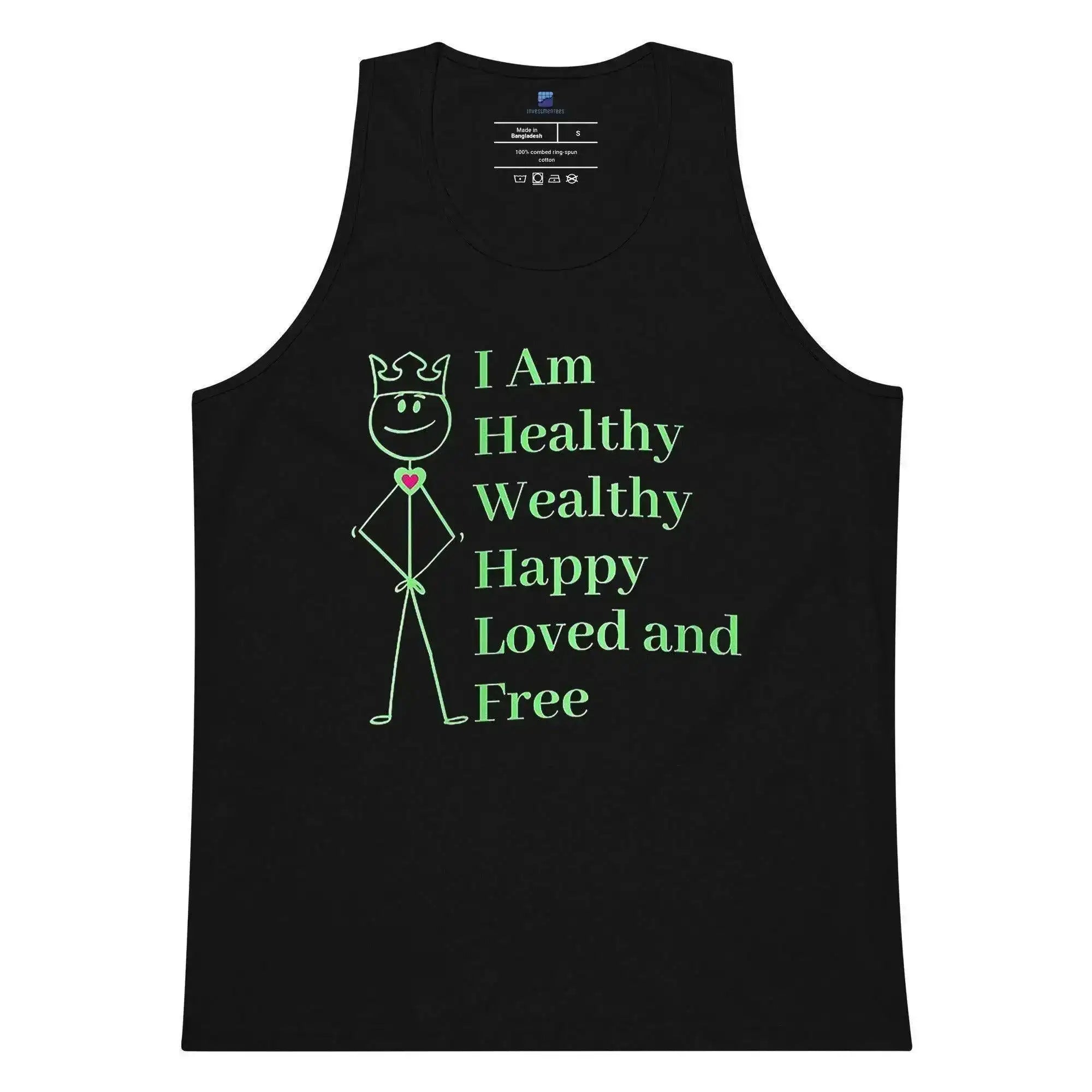 Healthy | Wealthy | Happy | Loved | Free Tank Top - InvestmenTees