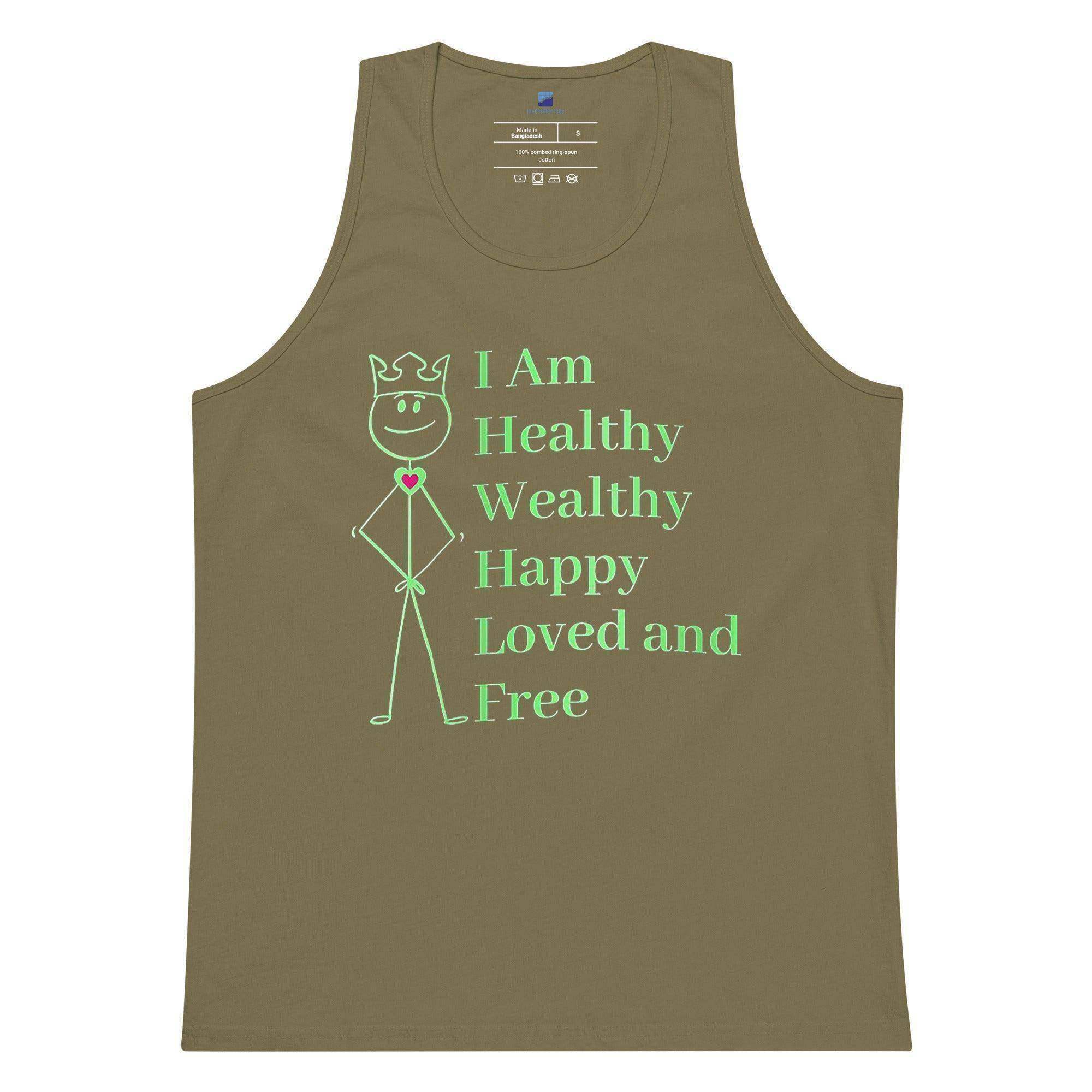 Healthy | Wealthy | Happy | Loved | Free Tank Top - InvestmenTees