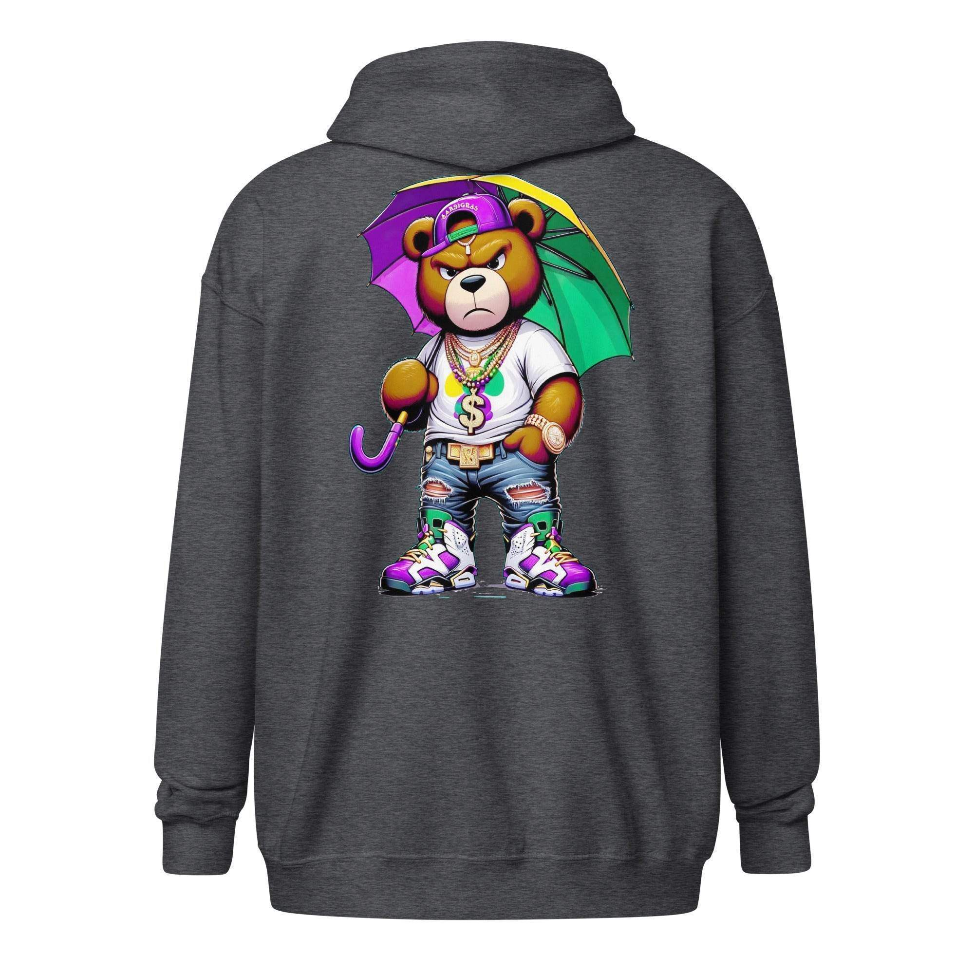 Hip & Bearish Zip Up Hoodie - InvestmenTees