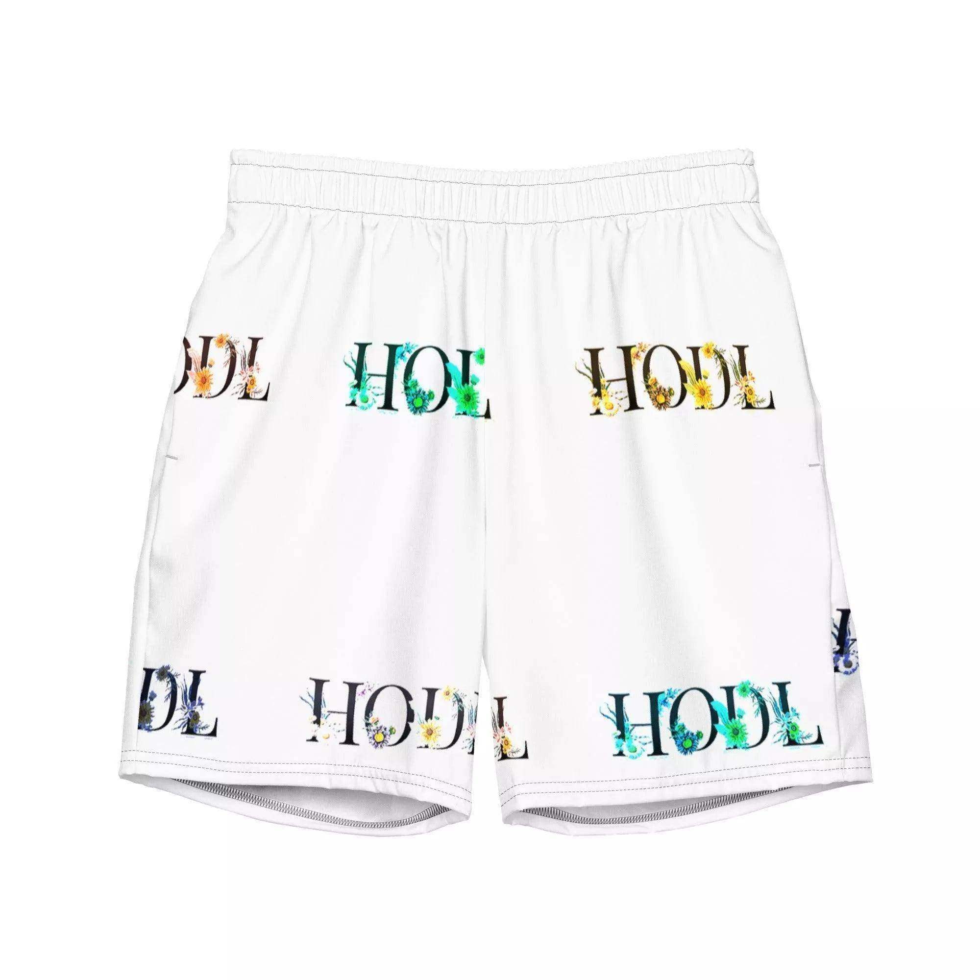 HODL Flowers Swim Trunks - InvestmenTees