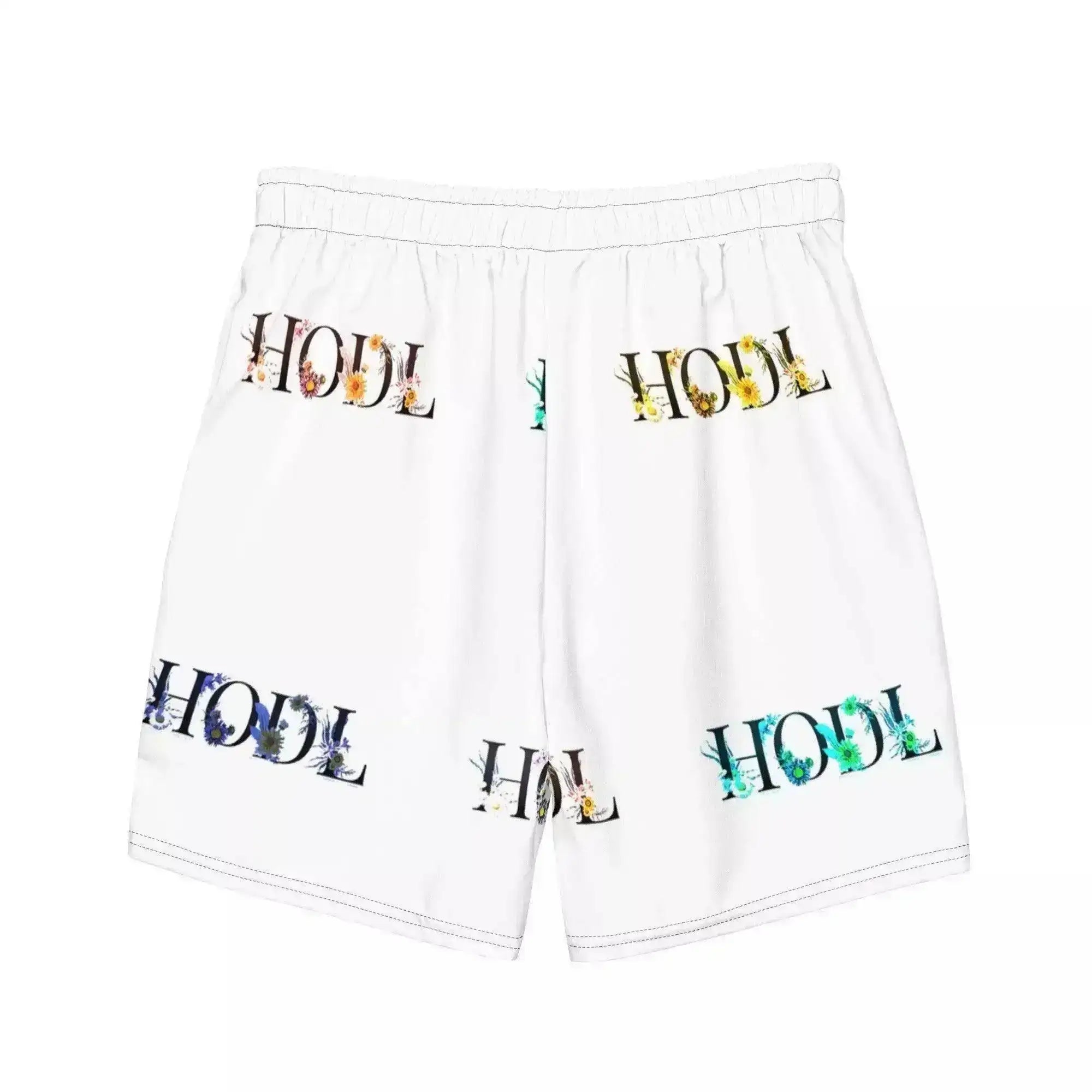HODL Flowers Swim Trunks - InvestmenTees
