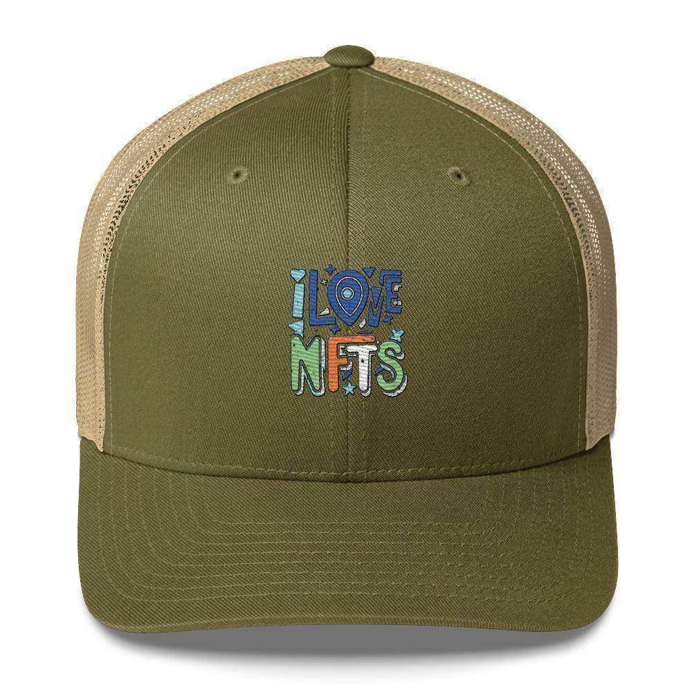 I Love NFT's Trucker Cap - InvestmenTees