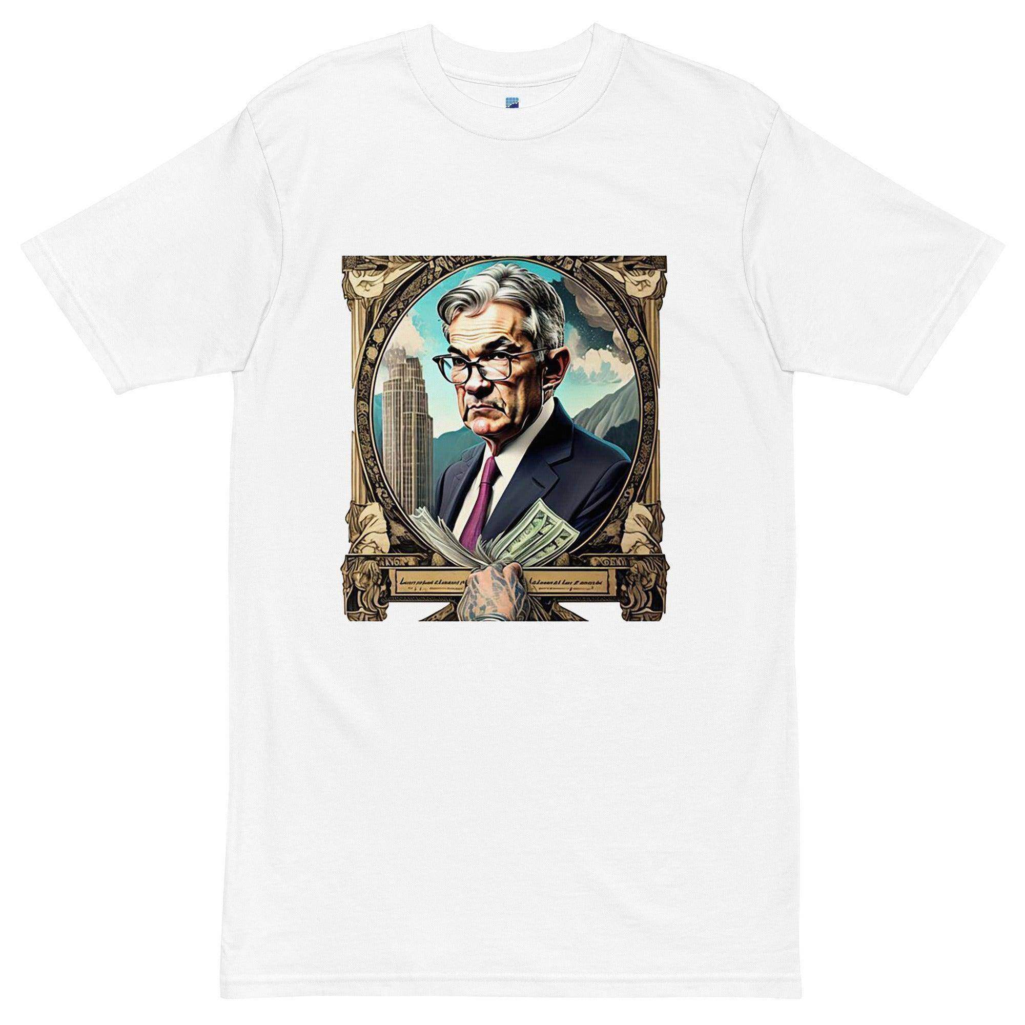 Jerome Powell Portrait T-Shirt - InvestmenTees