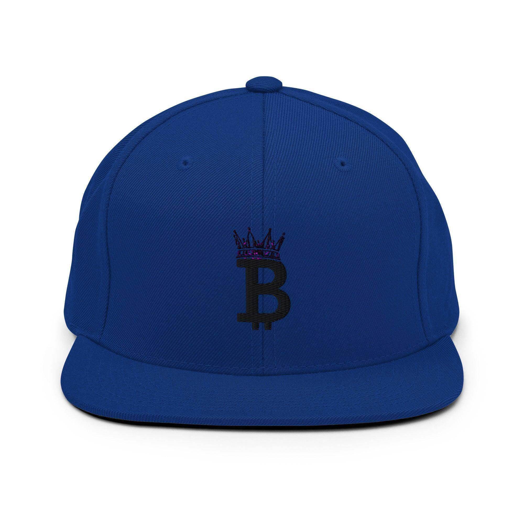 King Bitcoin Snapback Hat - InvestmenTees