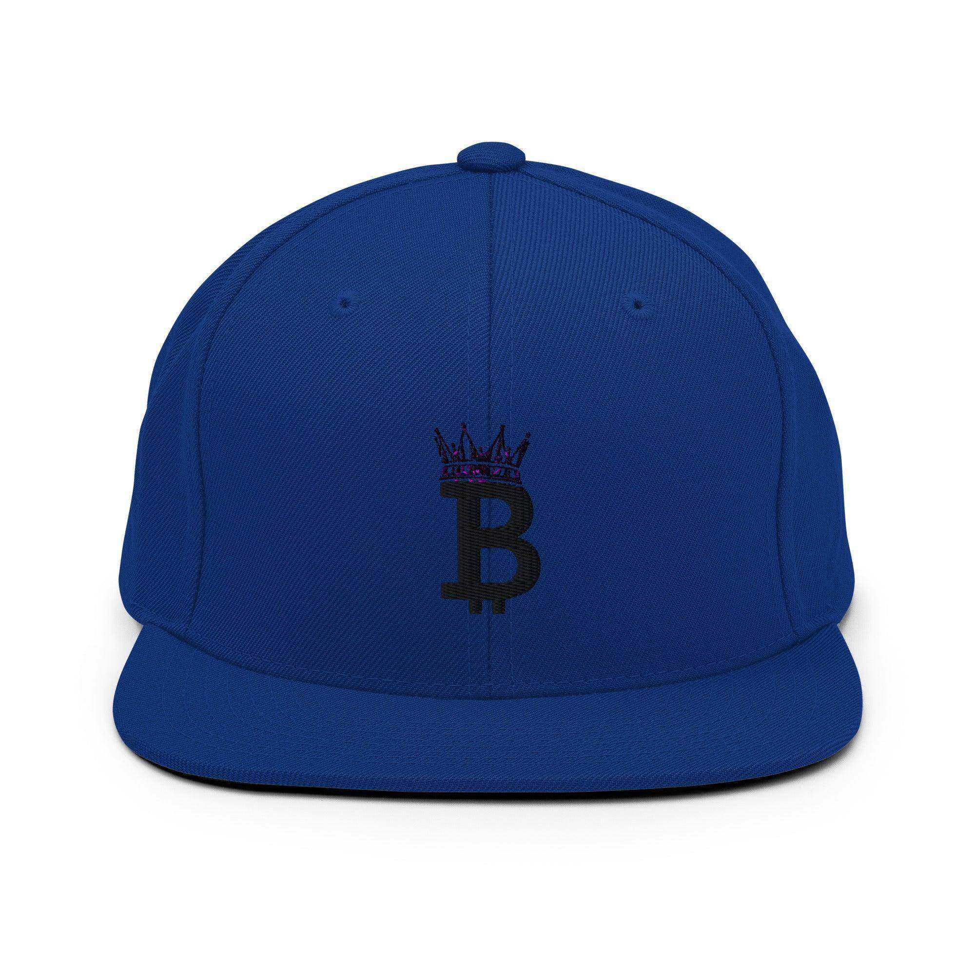 King Bitcoin Snapback Hat - InvestmenTees