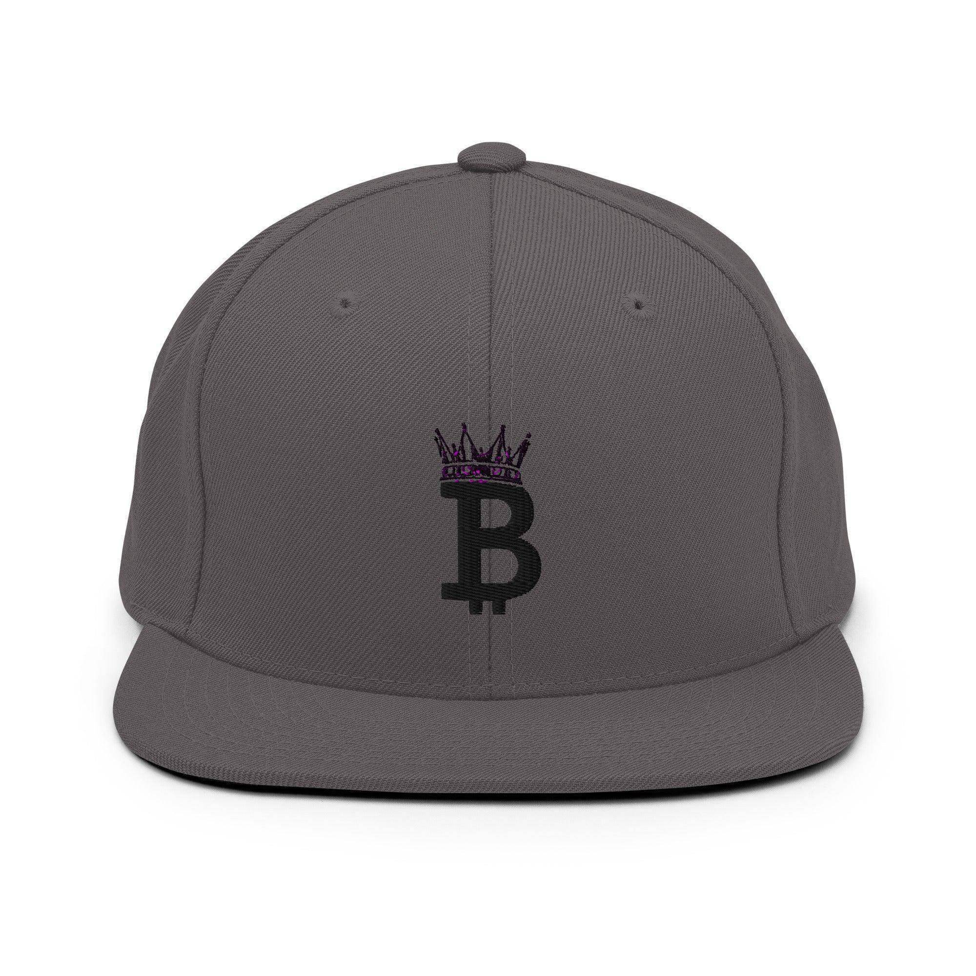 King Bitcoin Snapback Hat - InvestmenTees