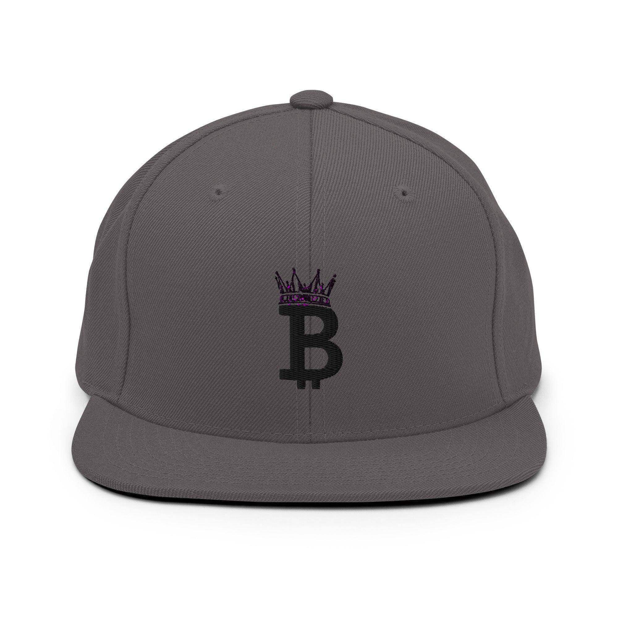 King Bitcoin Snapback Hat - InvestmenTees