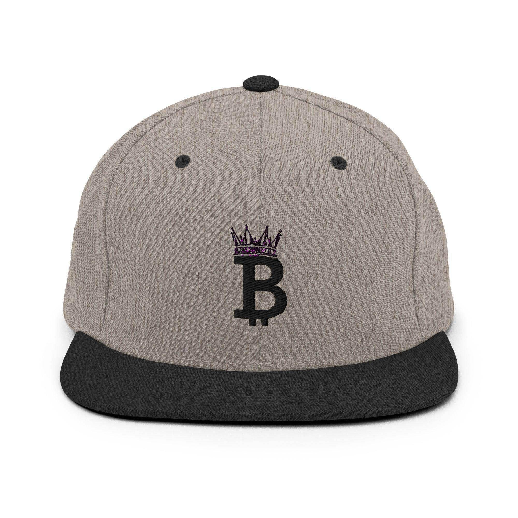 King Bitcoin Snapback Hat - InvestmenTees