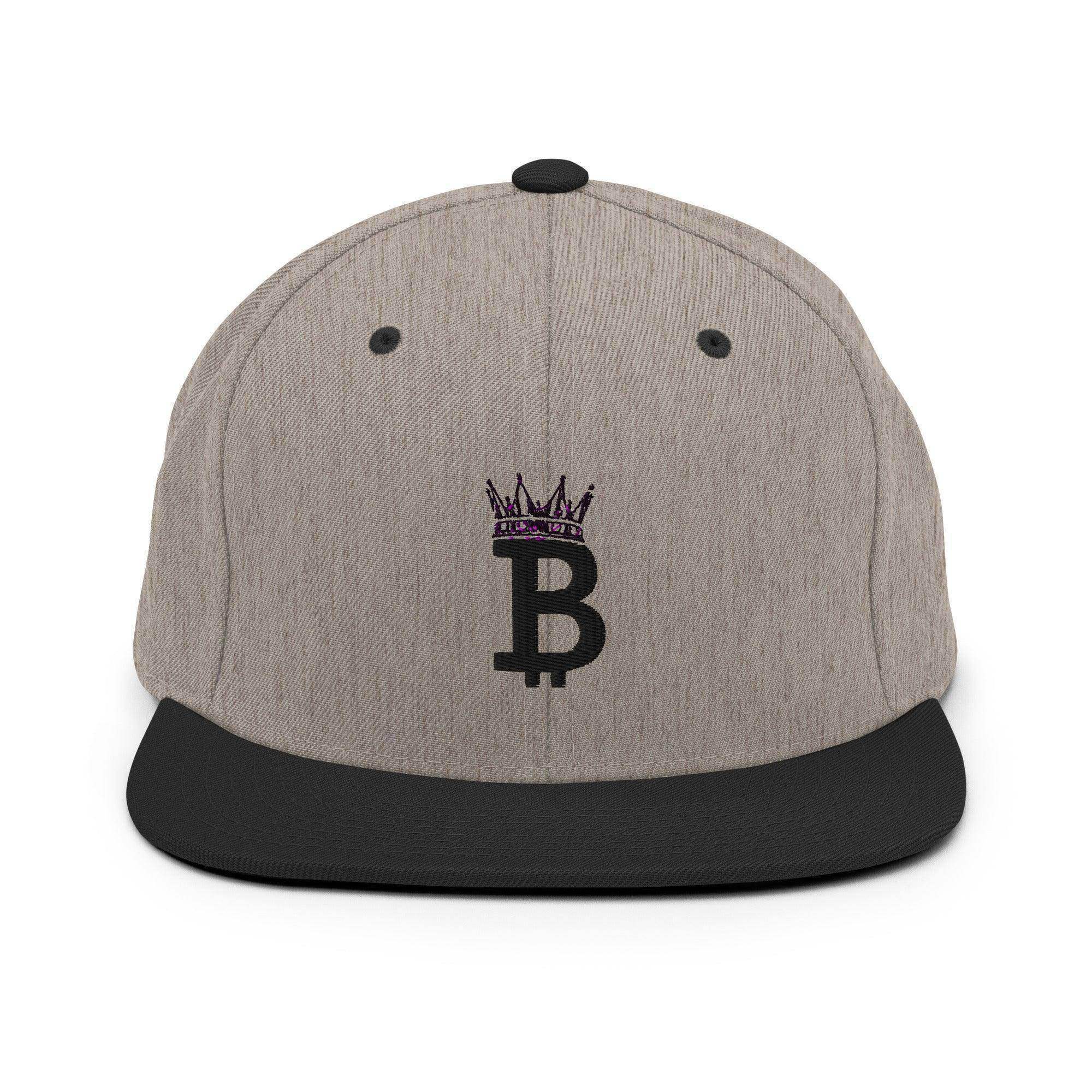 King Bitcoin Snapback Hat - InvestmenTees