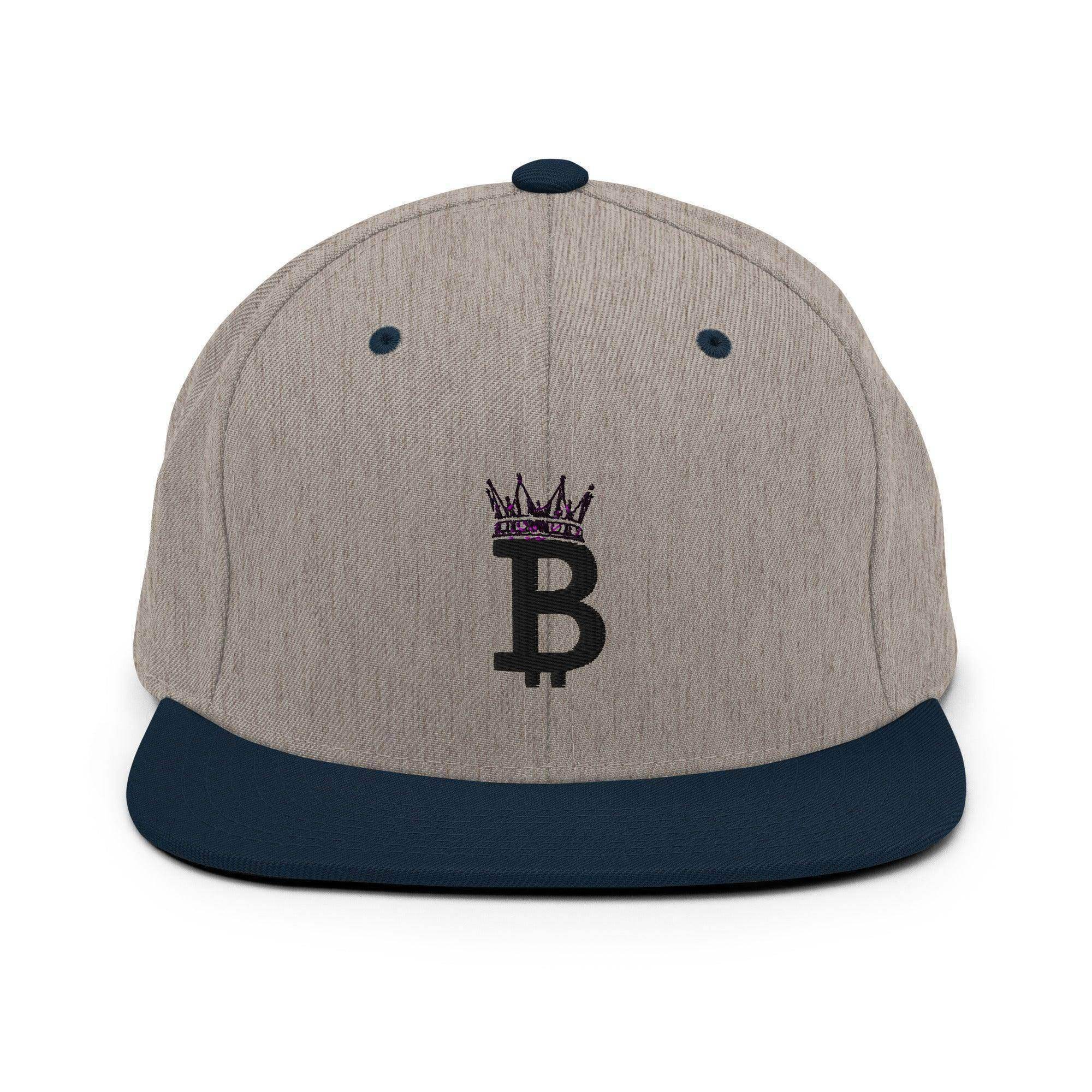 King Bitcoin Snapback Hat - InvestmenTees