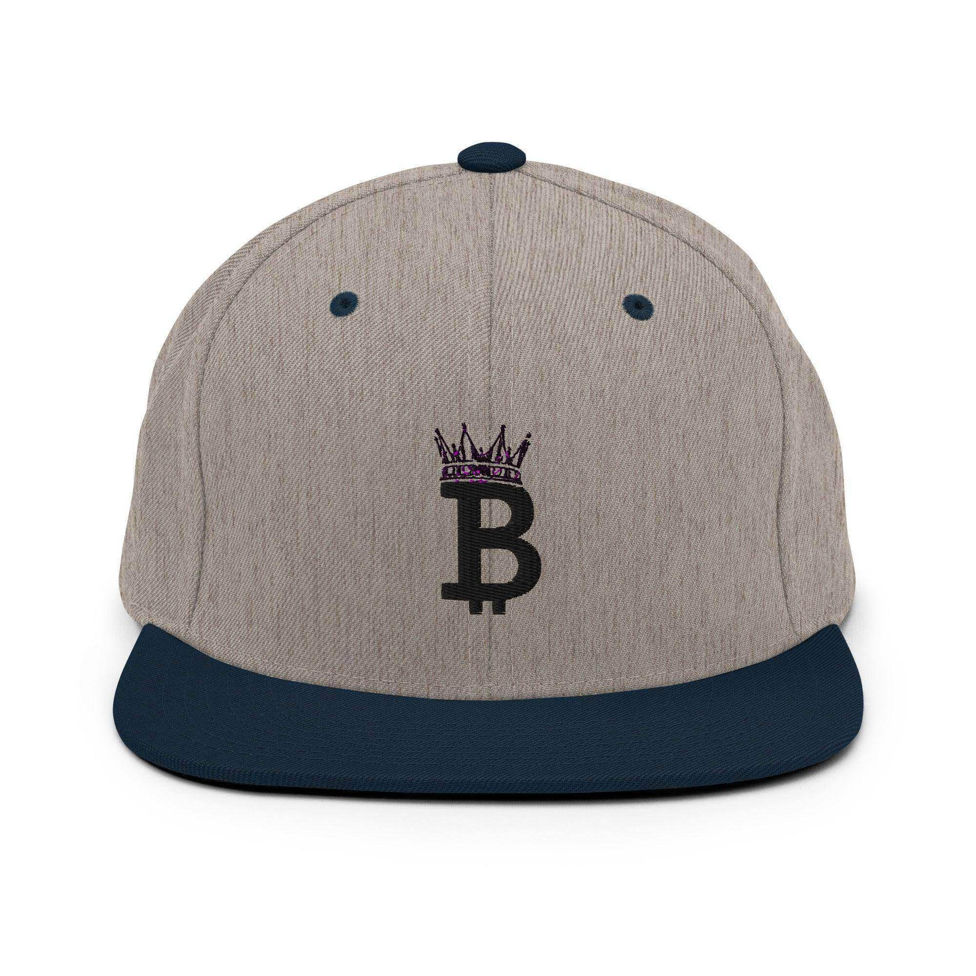 King Bitcoin Snapback Hat - InvestmenTees