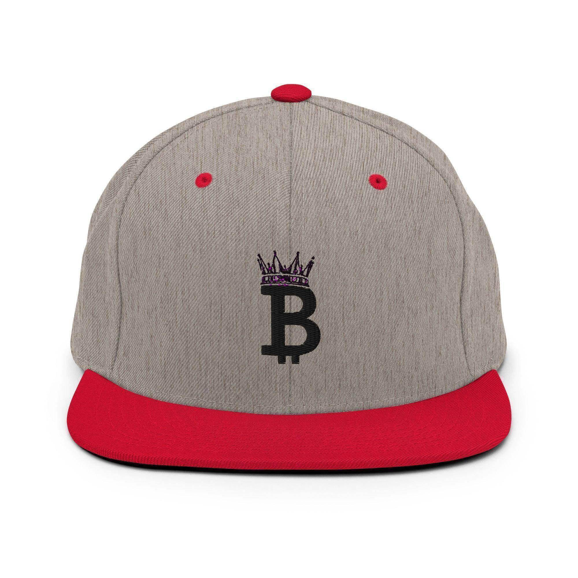 King Bitcoin Snapback Hat - InvestmenTees